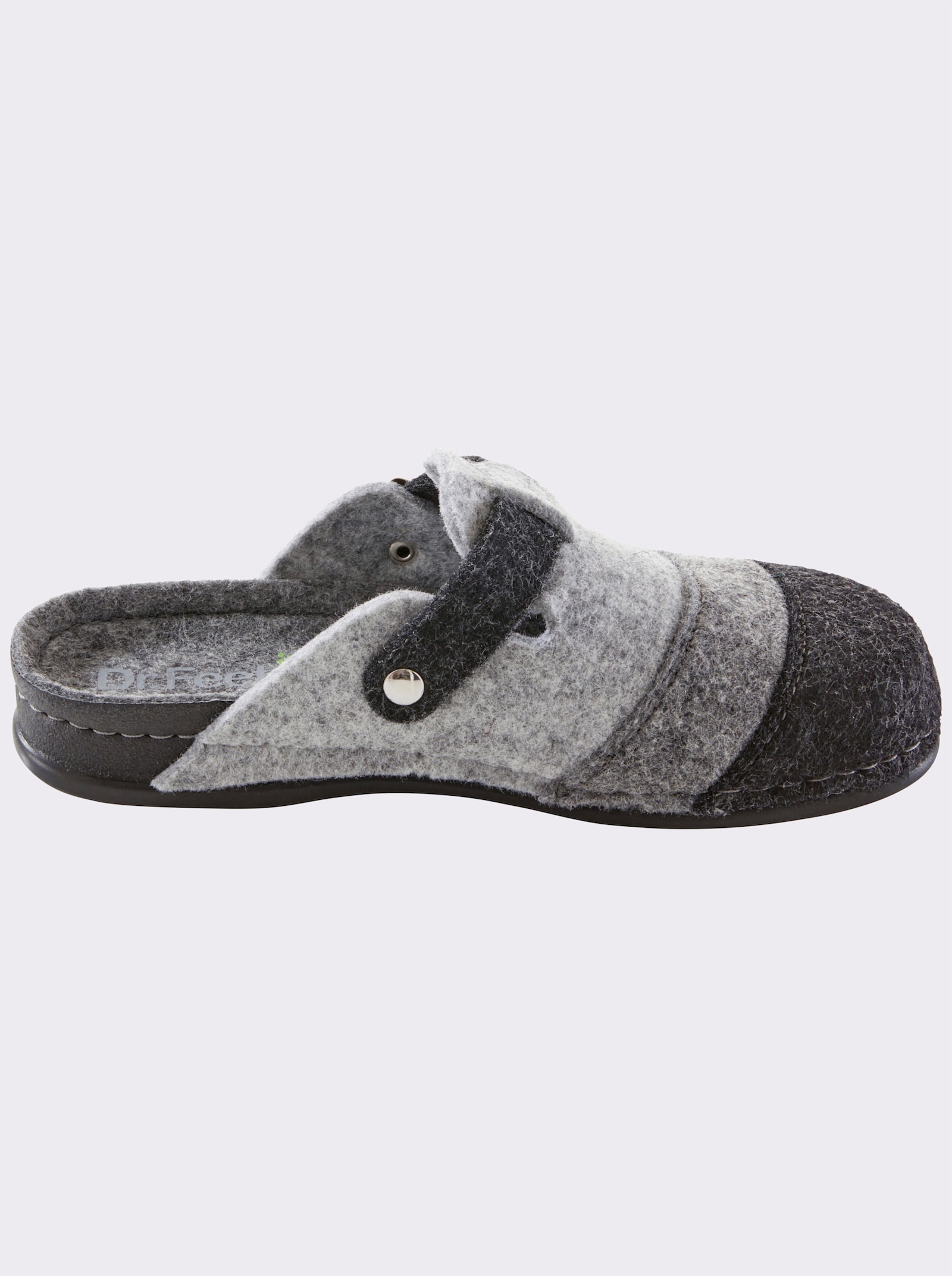 Dr. Feet Huisschoen - grijs gestreept