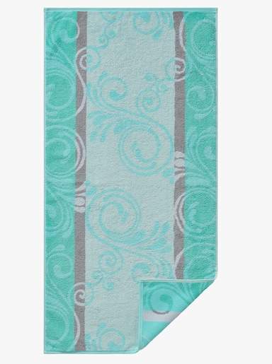 Cawö Serviette - turquoise à motif