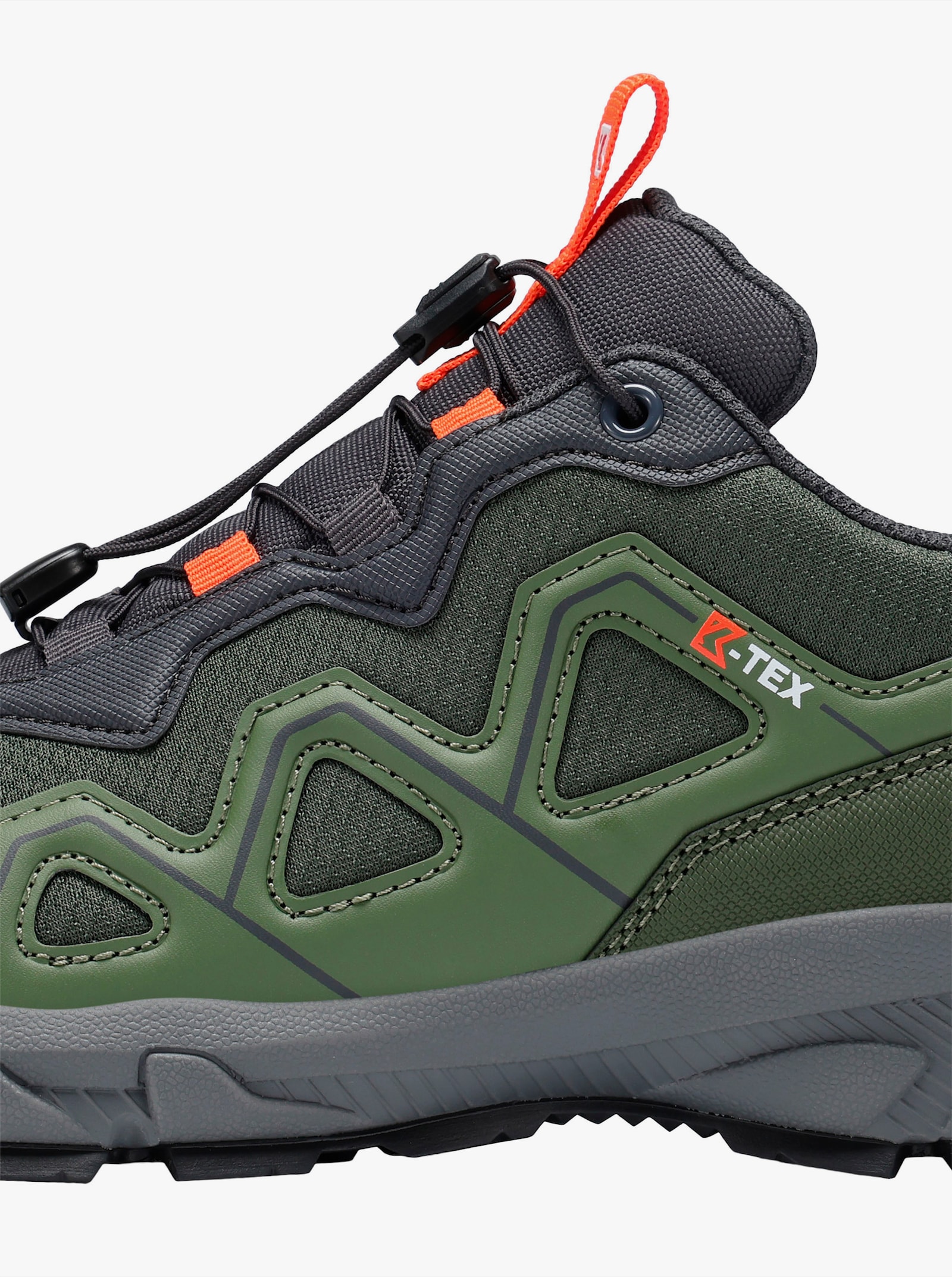 Trekkingschuh mit elastischen Schnürsenkeln - khaki