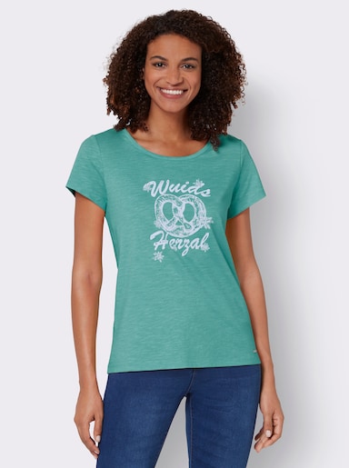 Shirt met korte mouwen - salie
