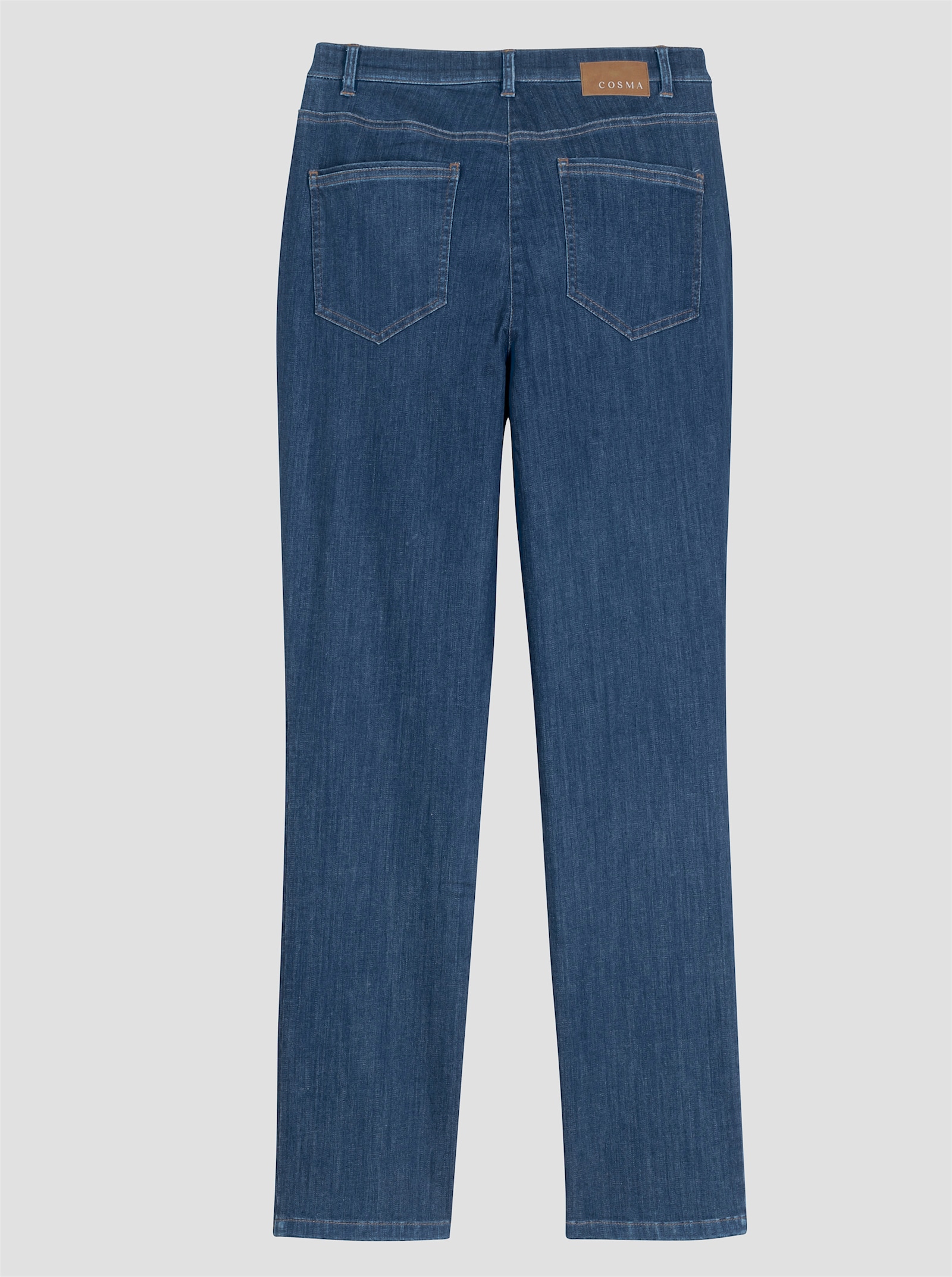 Cosma Jeans met gevlochten kabelgedeelte op de band - blue-stonewashed
