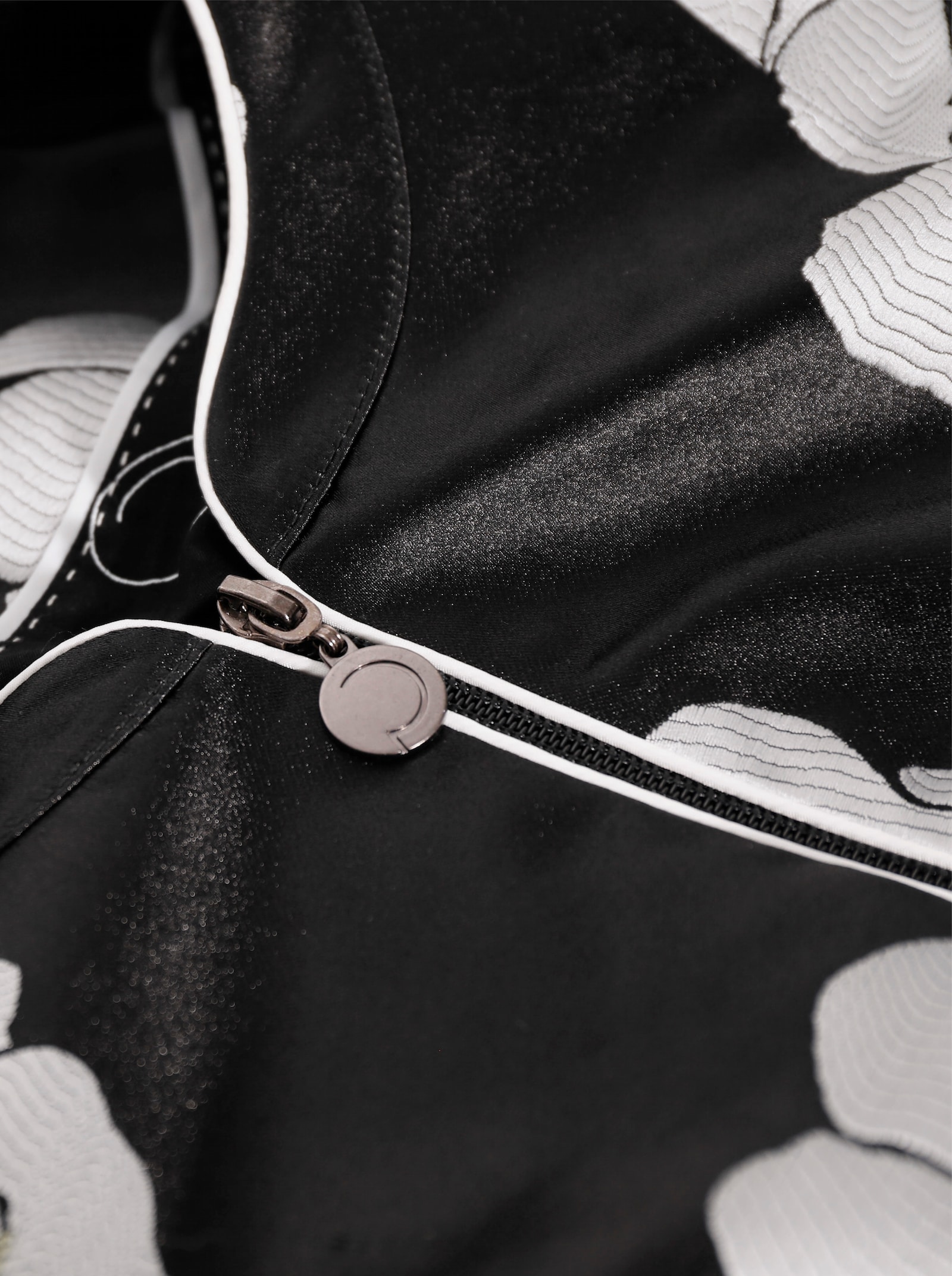 CREATION L PREMIUM Jacquardblazer mit bedrucktem Futter - schwarz-grau-gemustert