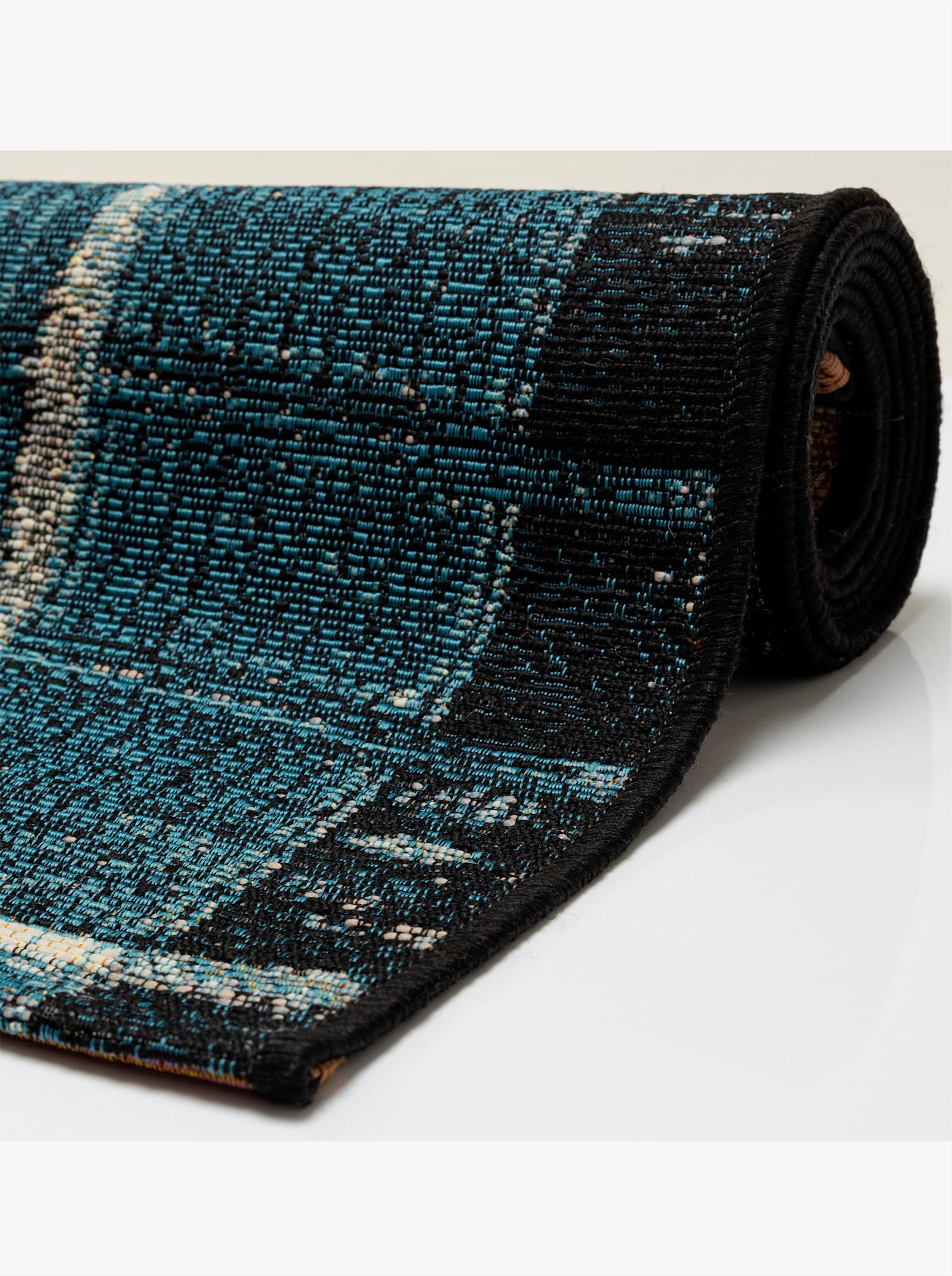 Theko Teppich - blau