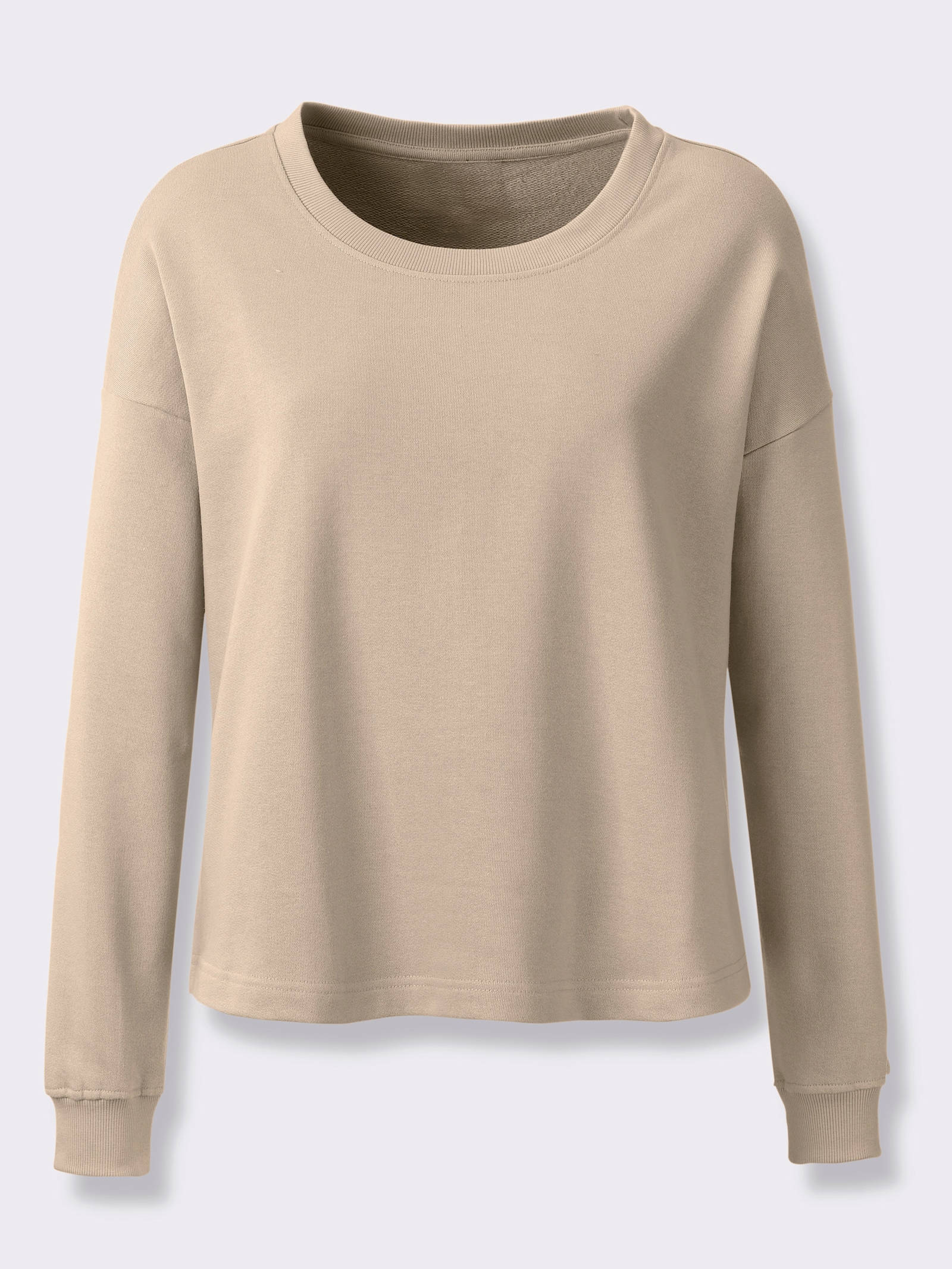 heine Sweater mit Schriftzug hinten - beige