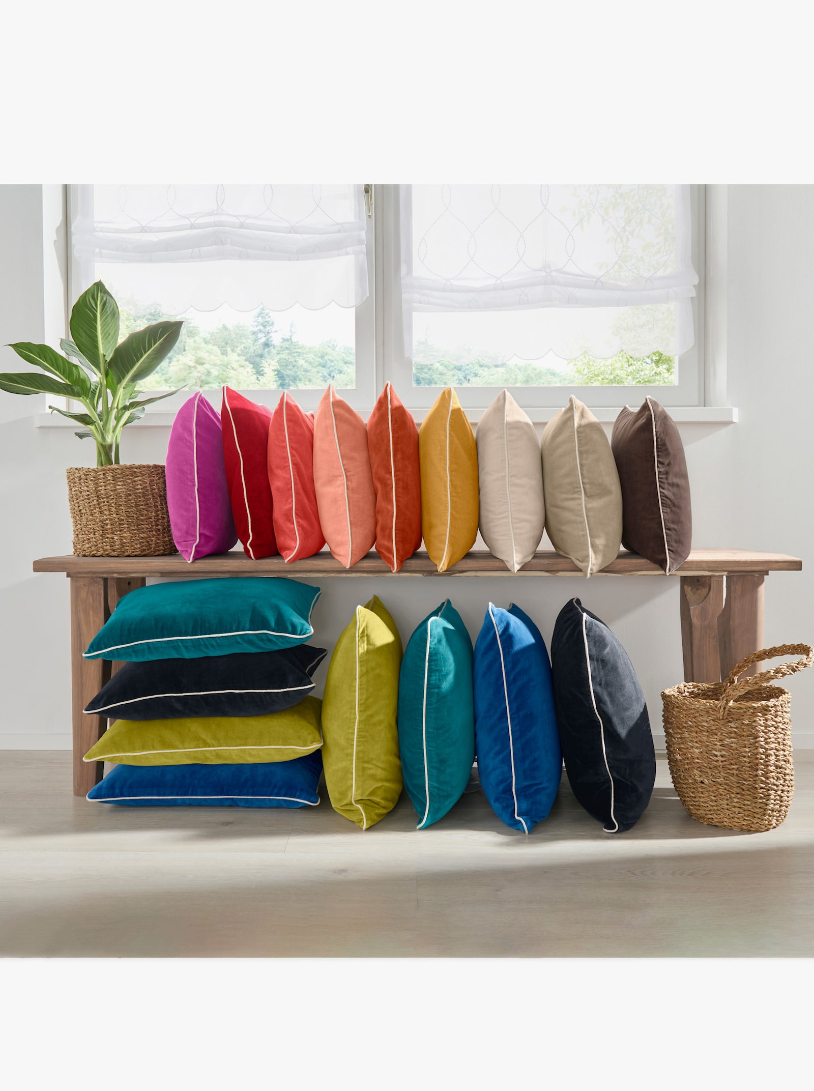 heine home Kissenhülle - blau