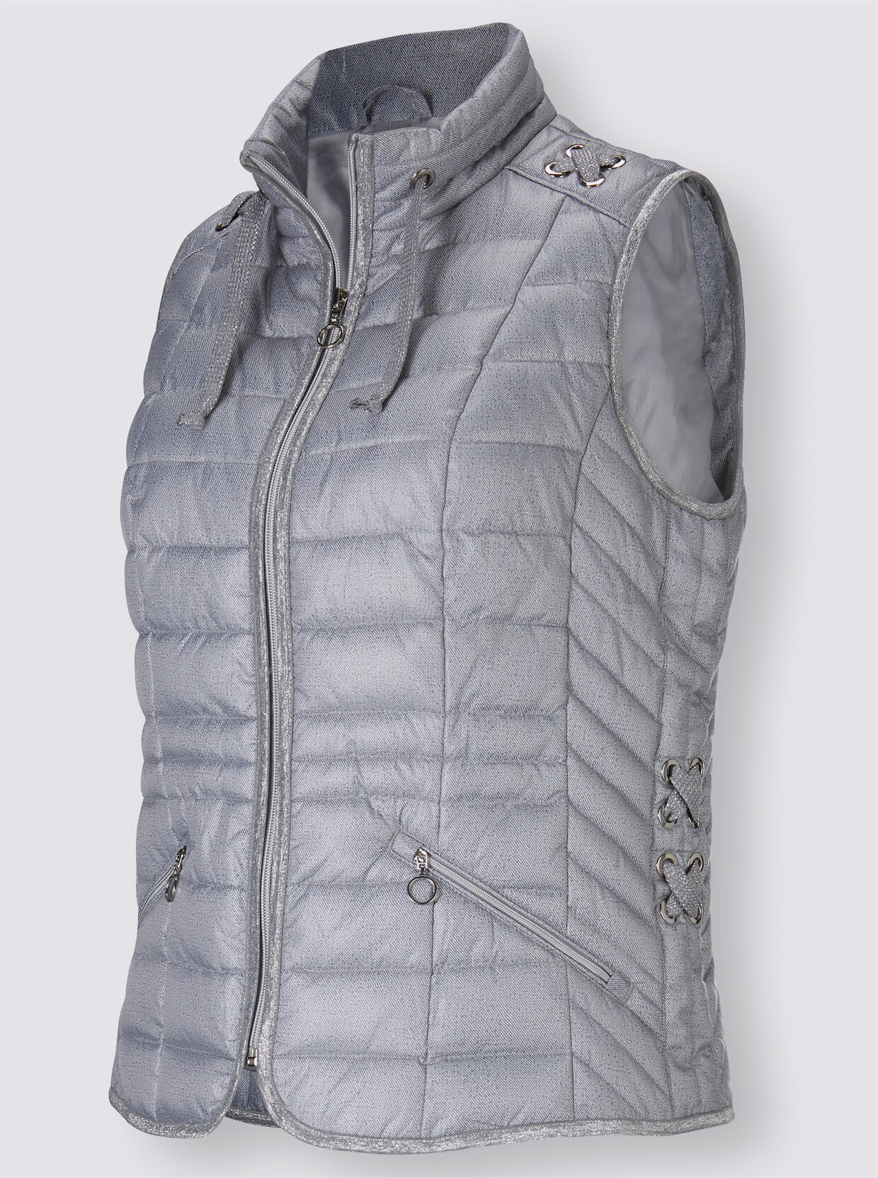 Gilet matelassé - gris clair chiné