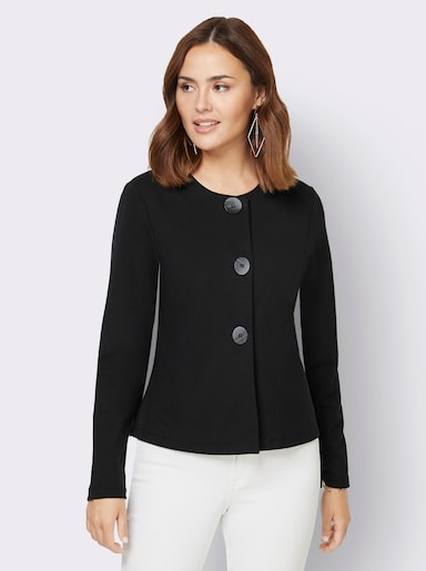 Shirtjacke mit Lyocell-Anteil - schwarz