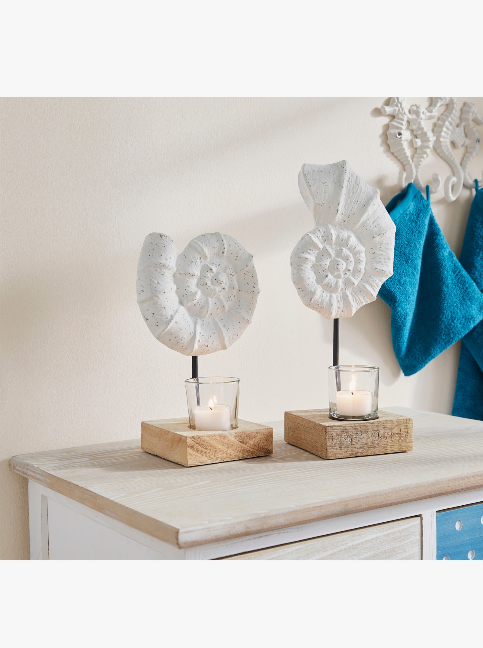 heine home Windlicht - weiß-natur