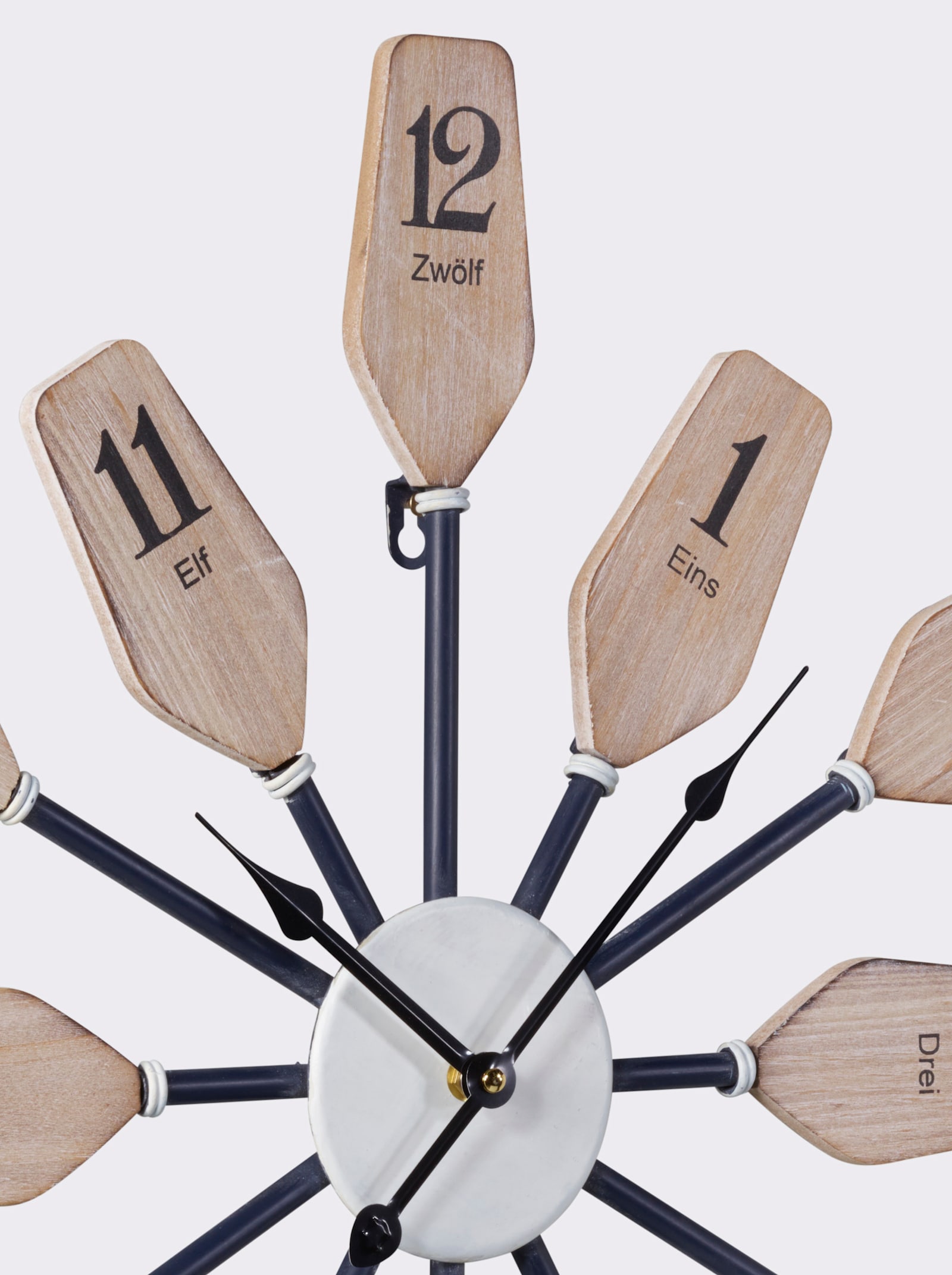 heine home Wanduhr - natur-schwarz