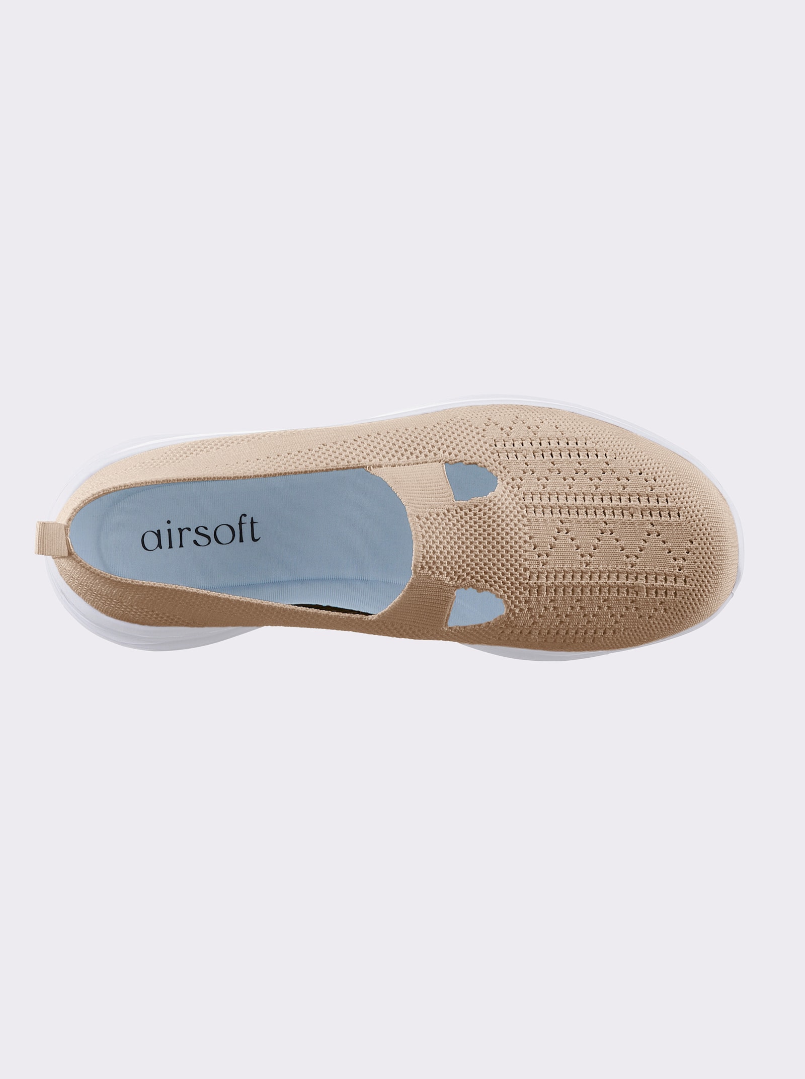 airsoft modern+ Slipper mit Stretch-Einsatz - beige