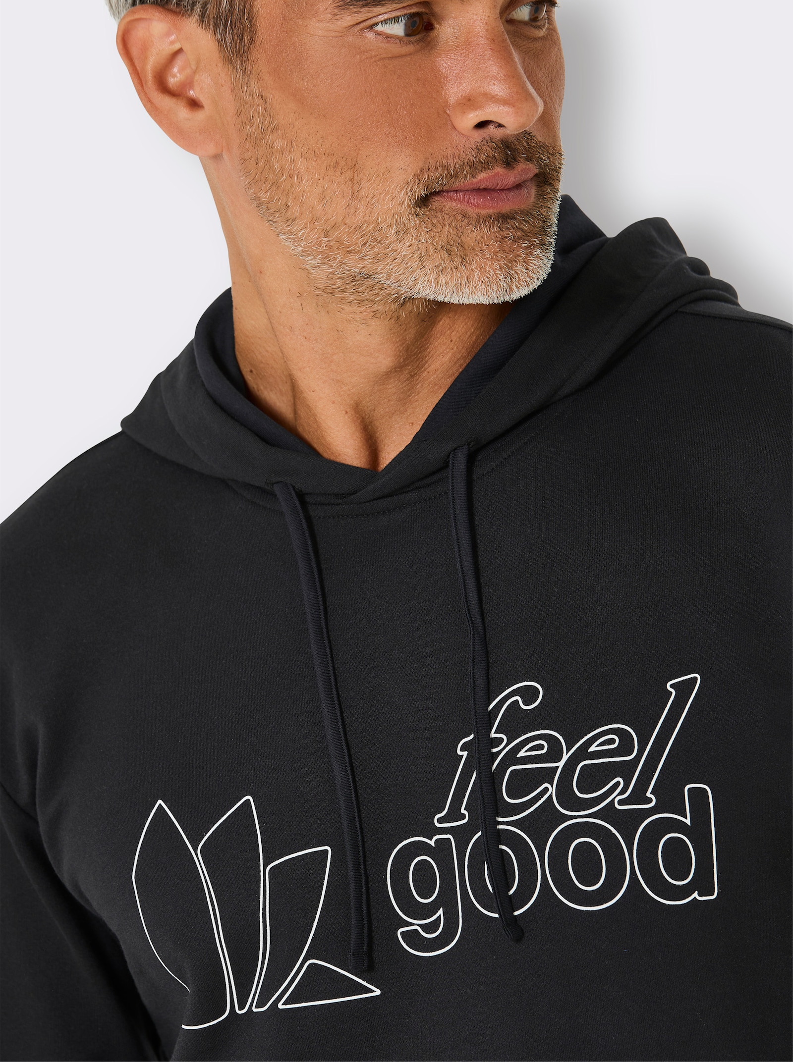 feel good Sweatshirt - schwarz-weiß