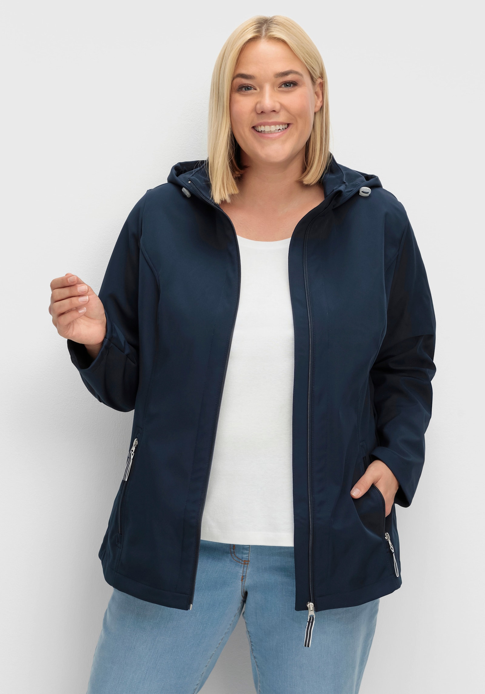 Softshelljacke winddicht, atmungsaktiv - marine