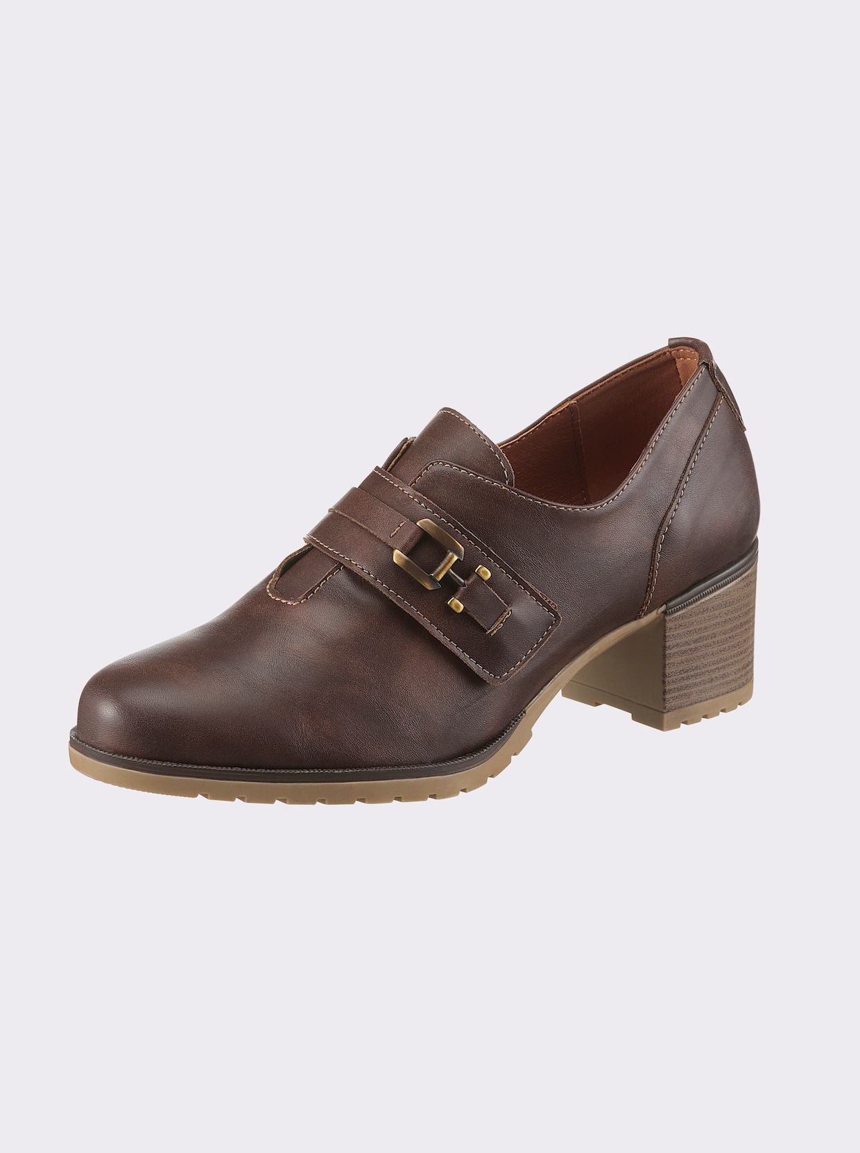 heine Hoogfrontpumps - bruin