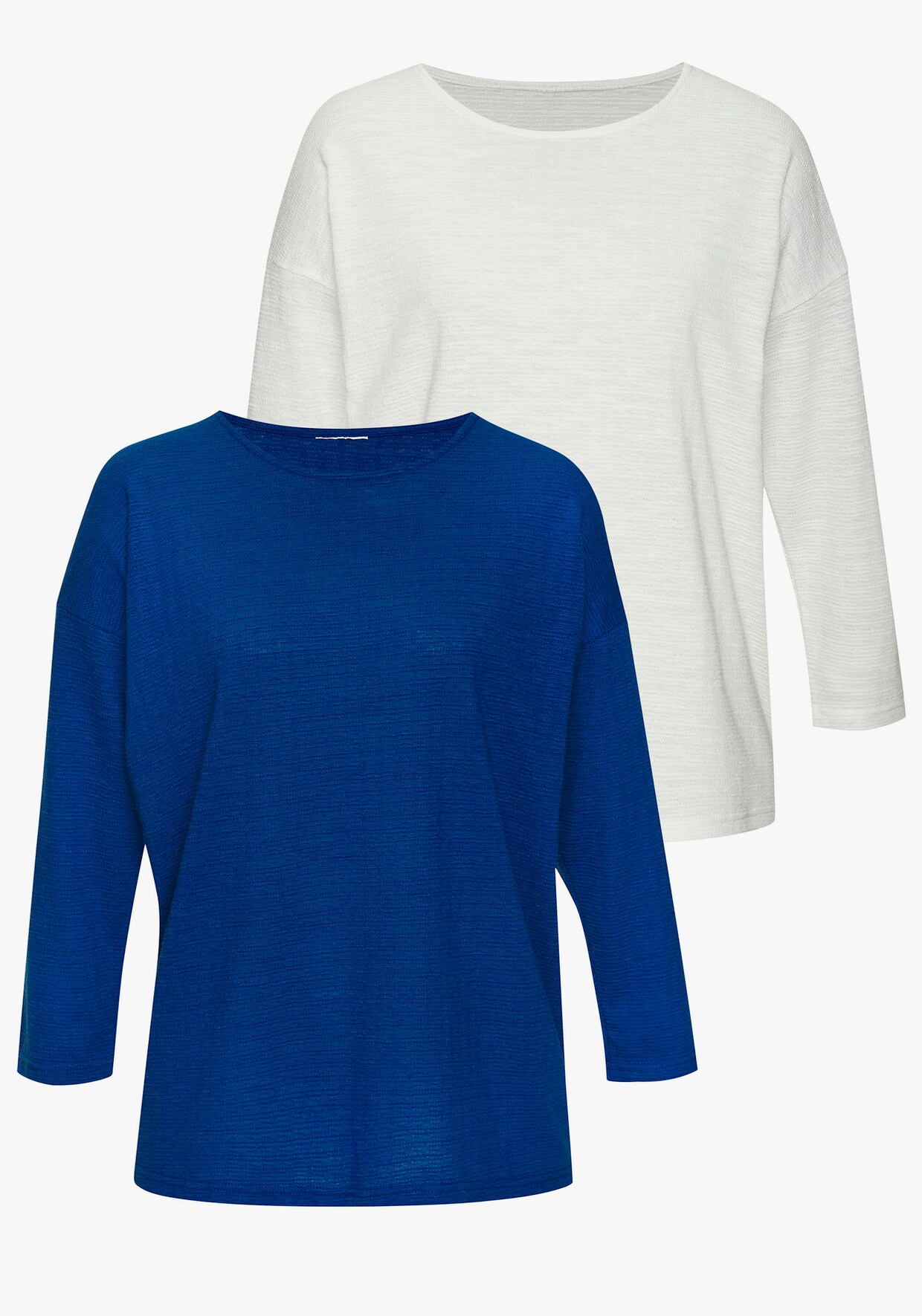 Vivance T-shirt à manches longues - bleu roi, blanc