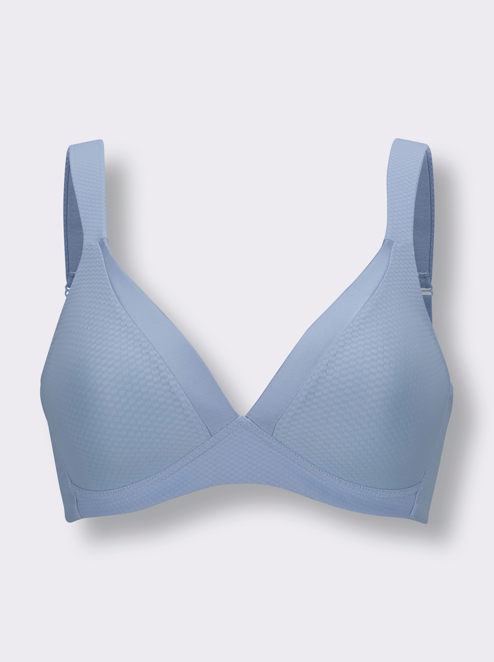 T-Shirt-BH ohne Bügel mit doppeltem Rücken - bleu