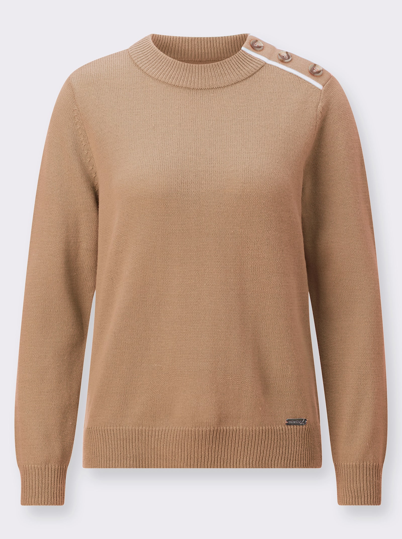 Pullover mit Rundhals-Ausschnitt - camel
