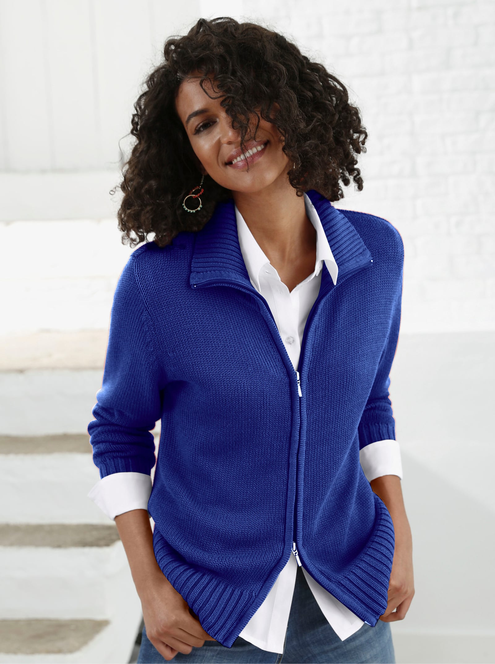 Vest met 2-wegritssluiting - koningsblauw