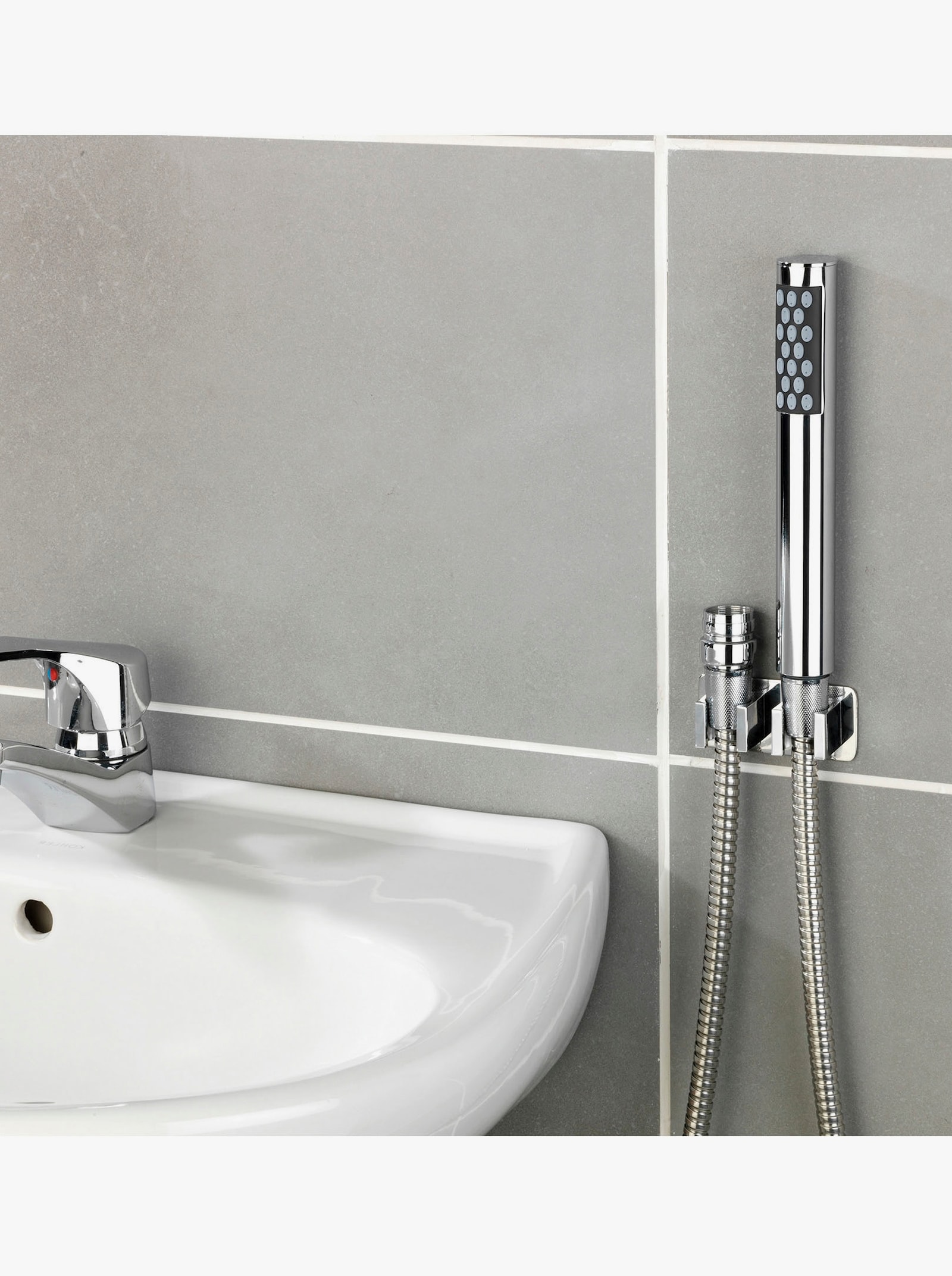 Sprcha na umyvadlo - Stribrná barva