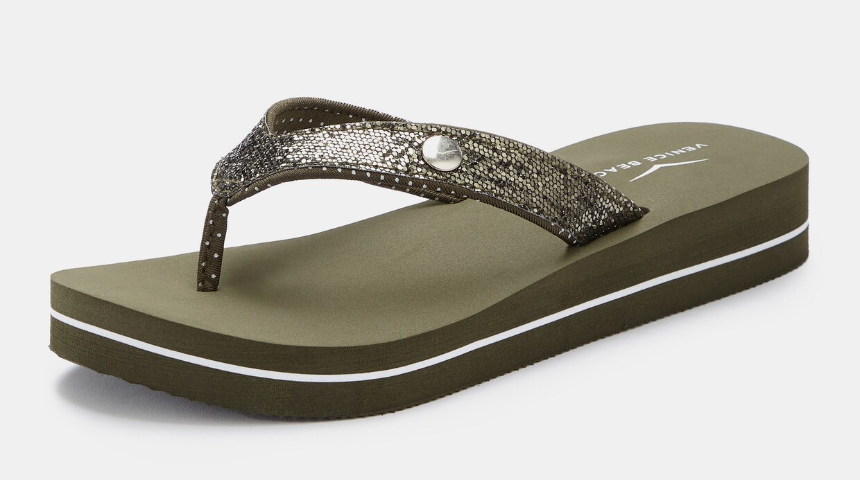 Venice Beach Badslippers - olijfgroen
