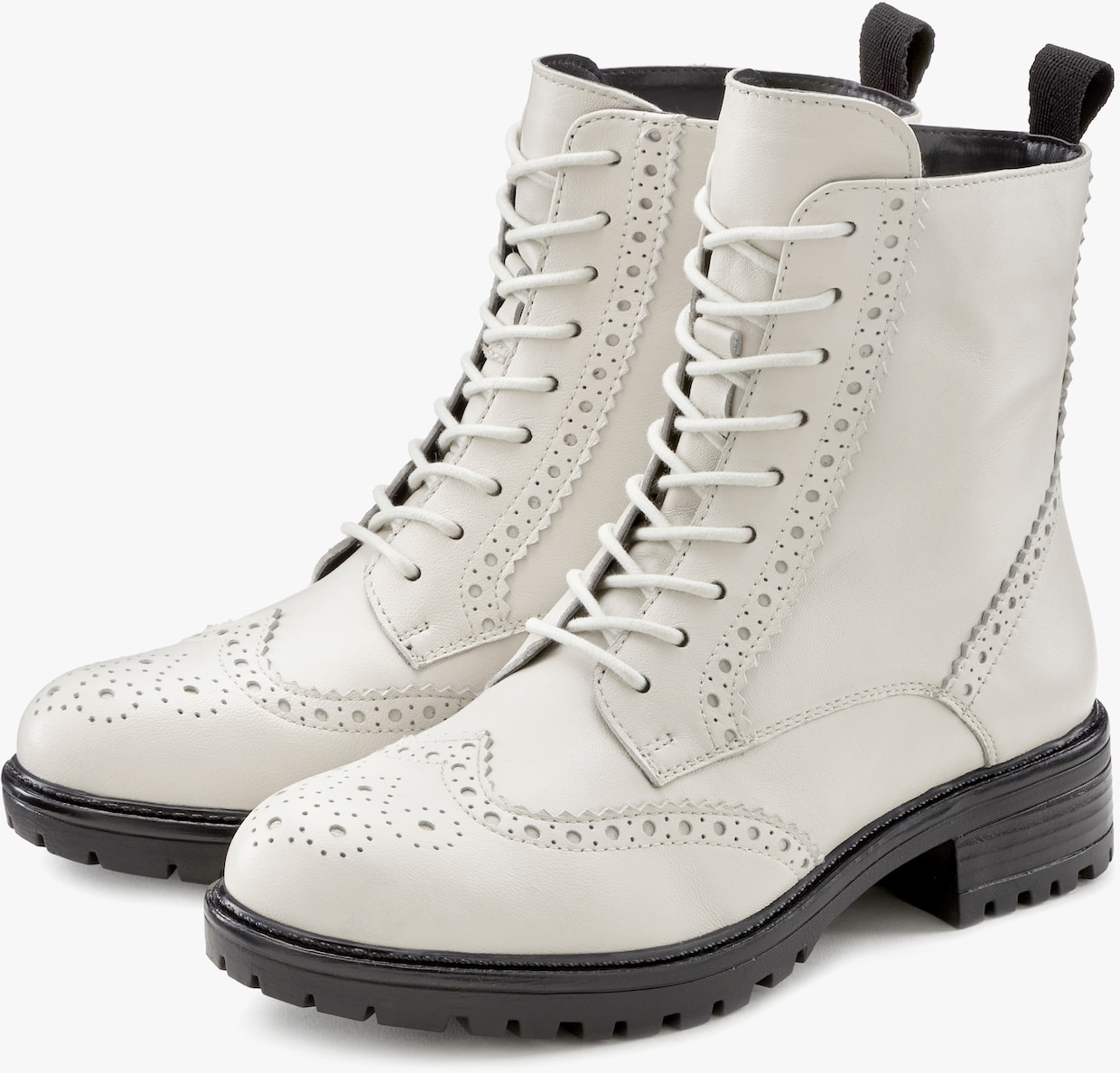 LASCANA Bottines à lacets - blanc