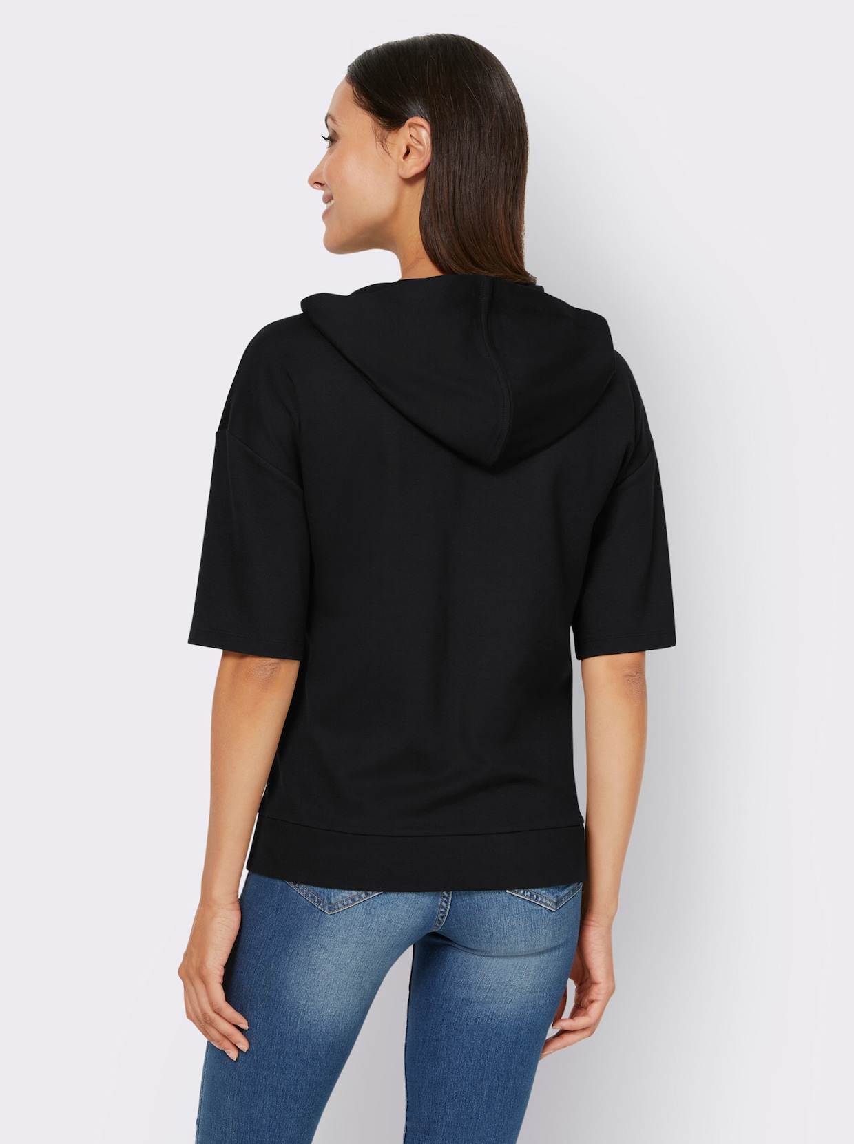 heine Sweatshirt met capuchon - zwart