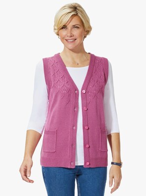 Strickweste - fuchsia