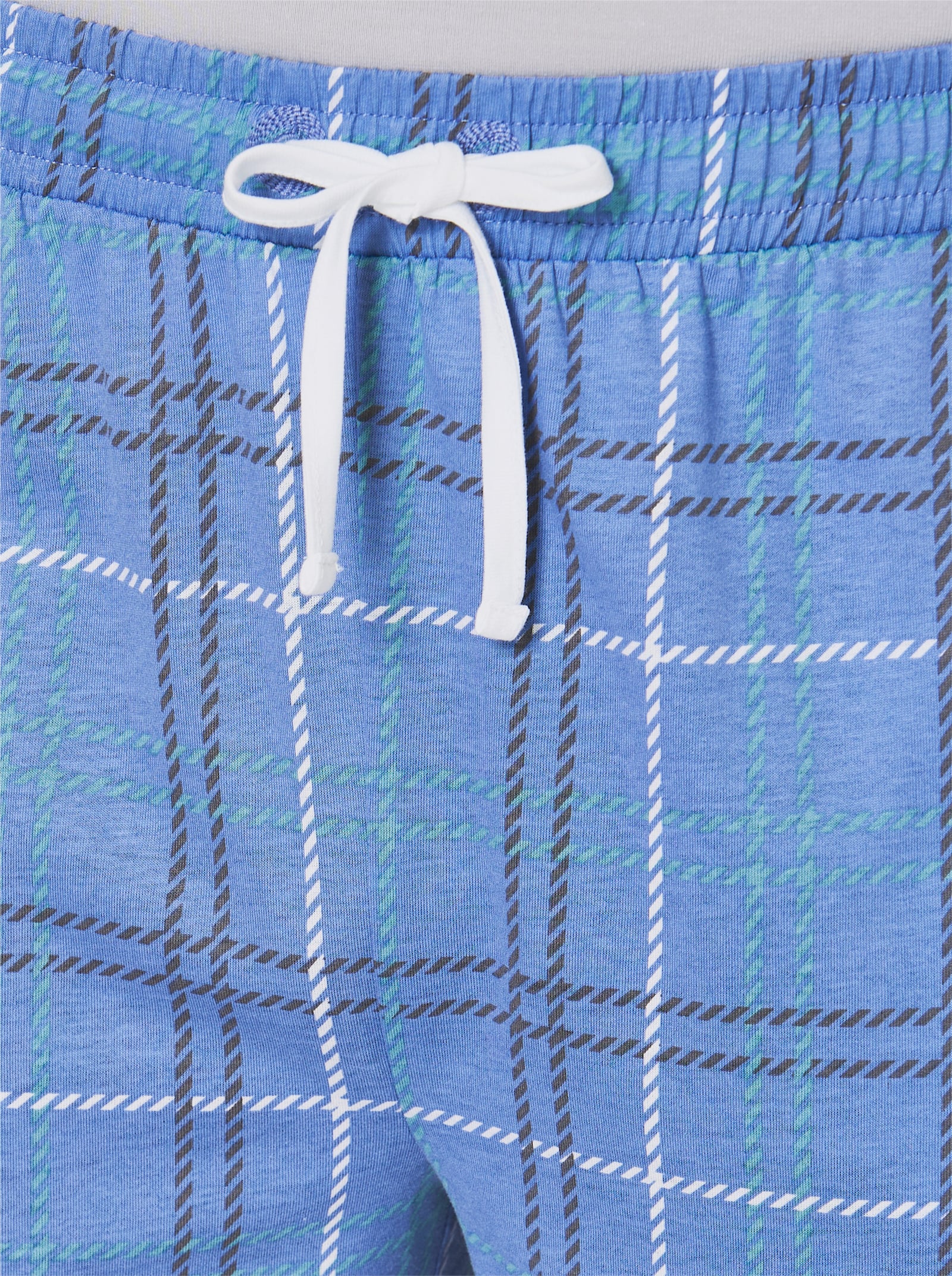 wäschepur men Hose lang - mittelblau-ozean-kariert