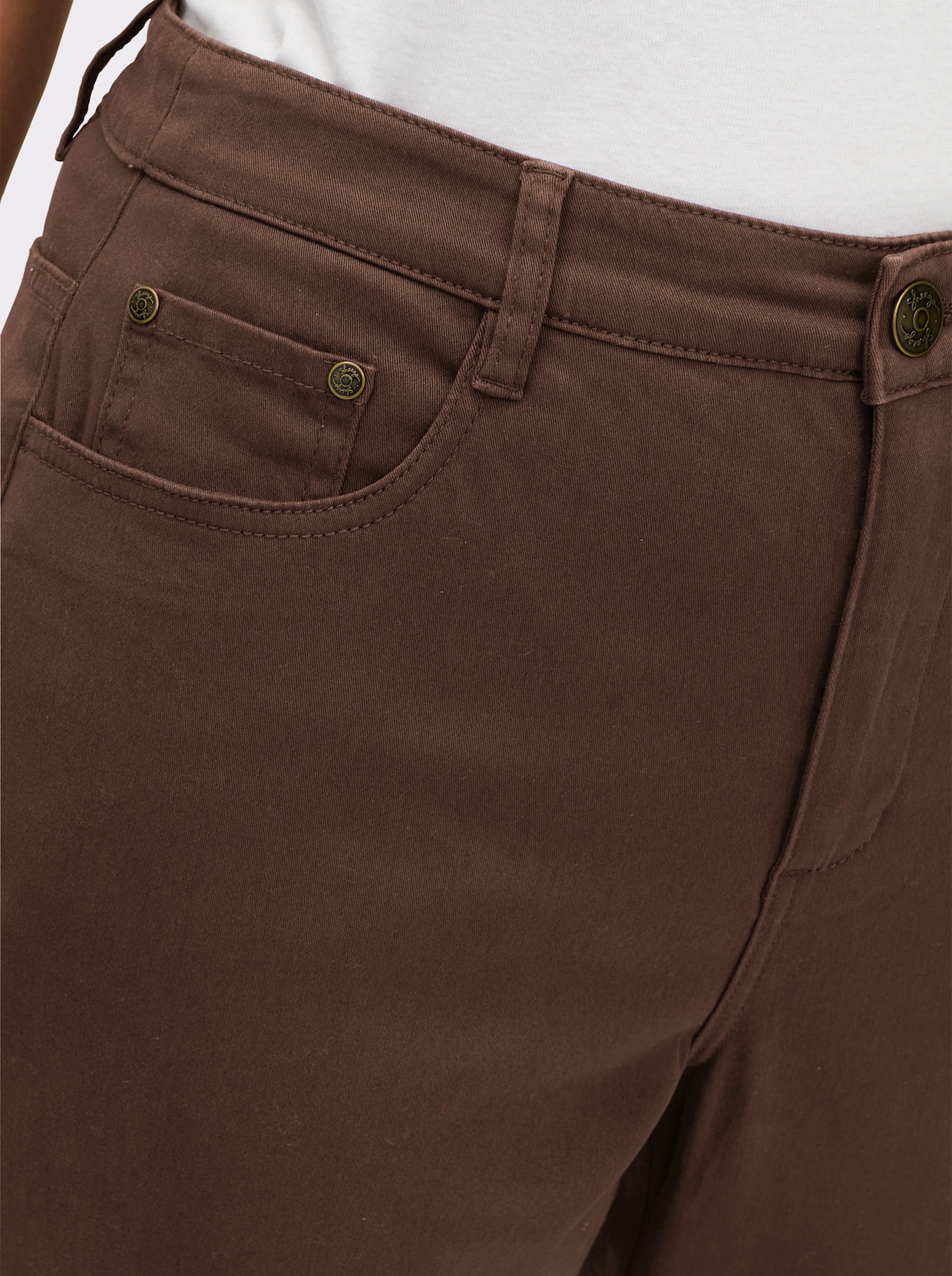 sheego High-waist-Jeans - schoko