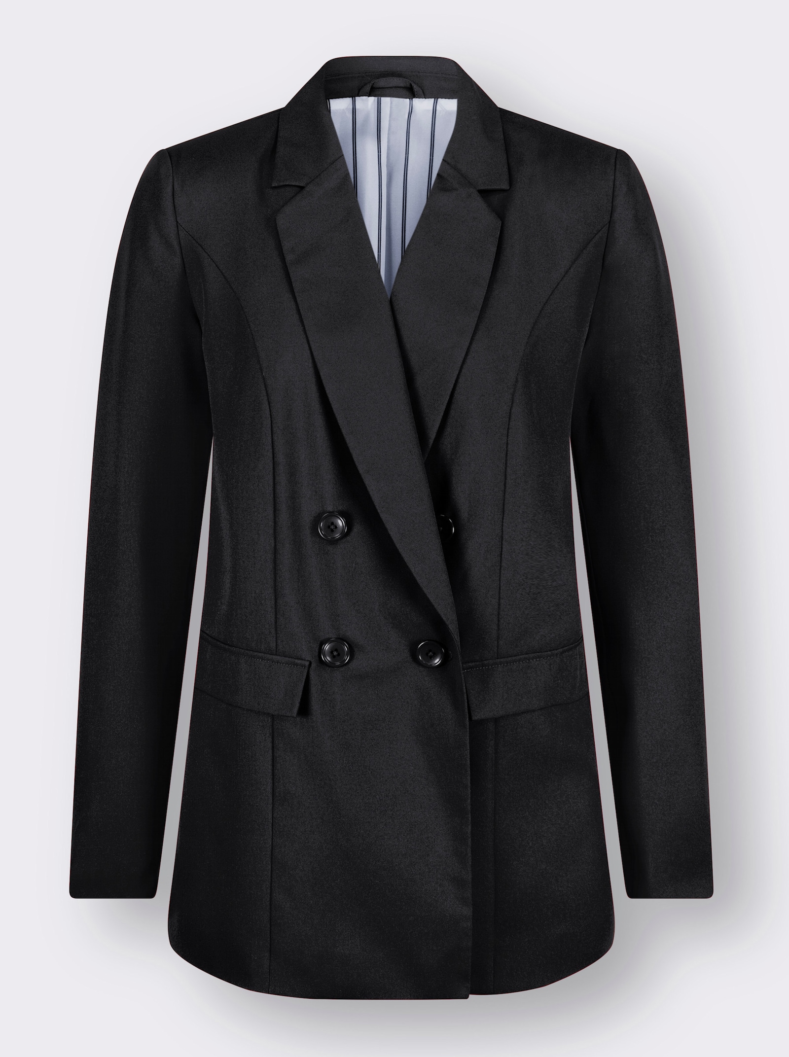 Blazer in Longform - schwarz
