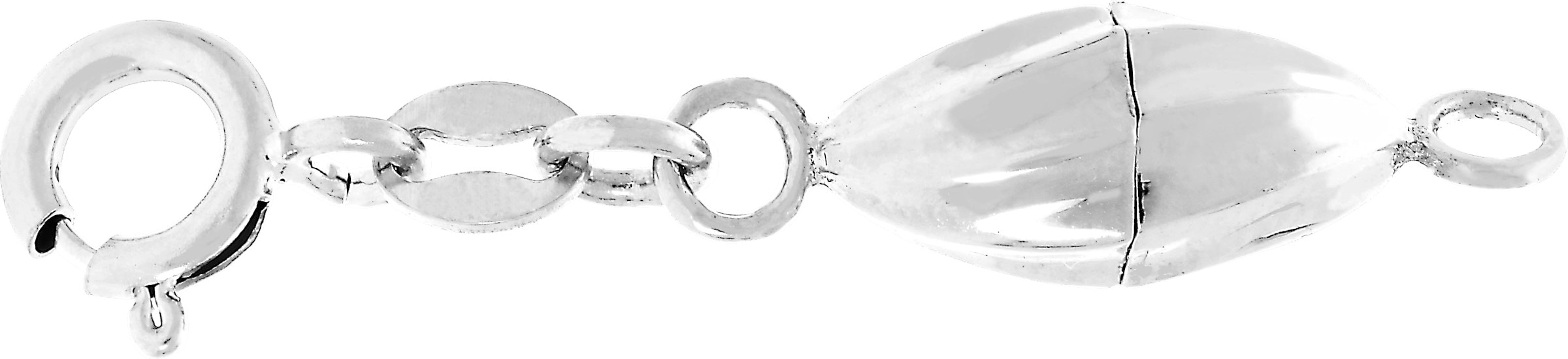 Diamant Silber günstig Kaufen-Magnetschließe in Silber 925 von heine. Magnetschließe in Silber 925 von heine <![CDATA[Magnetschließe aus Silber 925 vergoldet. Zum problemlosen Verschließen. Diamantiert. Federringverschluss. Länge ca. 4 cm.]]>. 