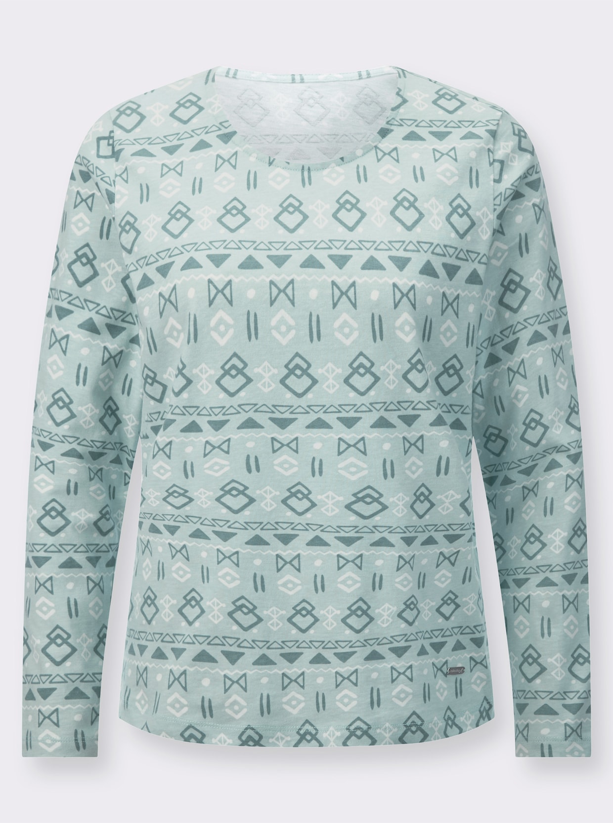 Print-Shirt - mint-bedruckt