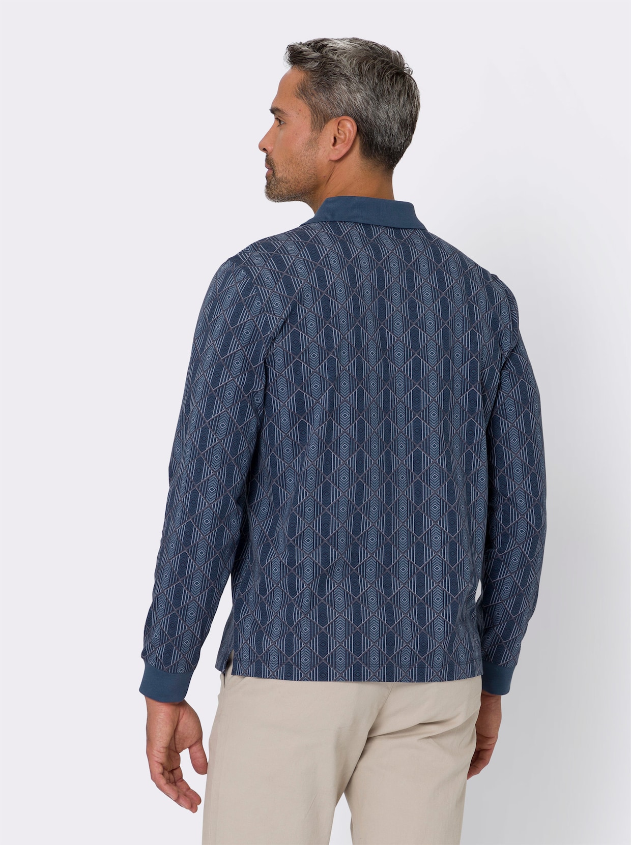 Poloshirt - jeansblauw/nachtblauw bedrukt