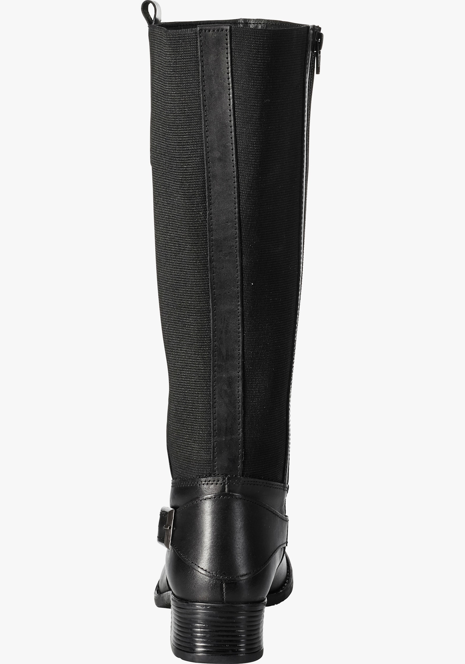 sheego Weitschaftstiefel mit Zierschnalle - schwarz