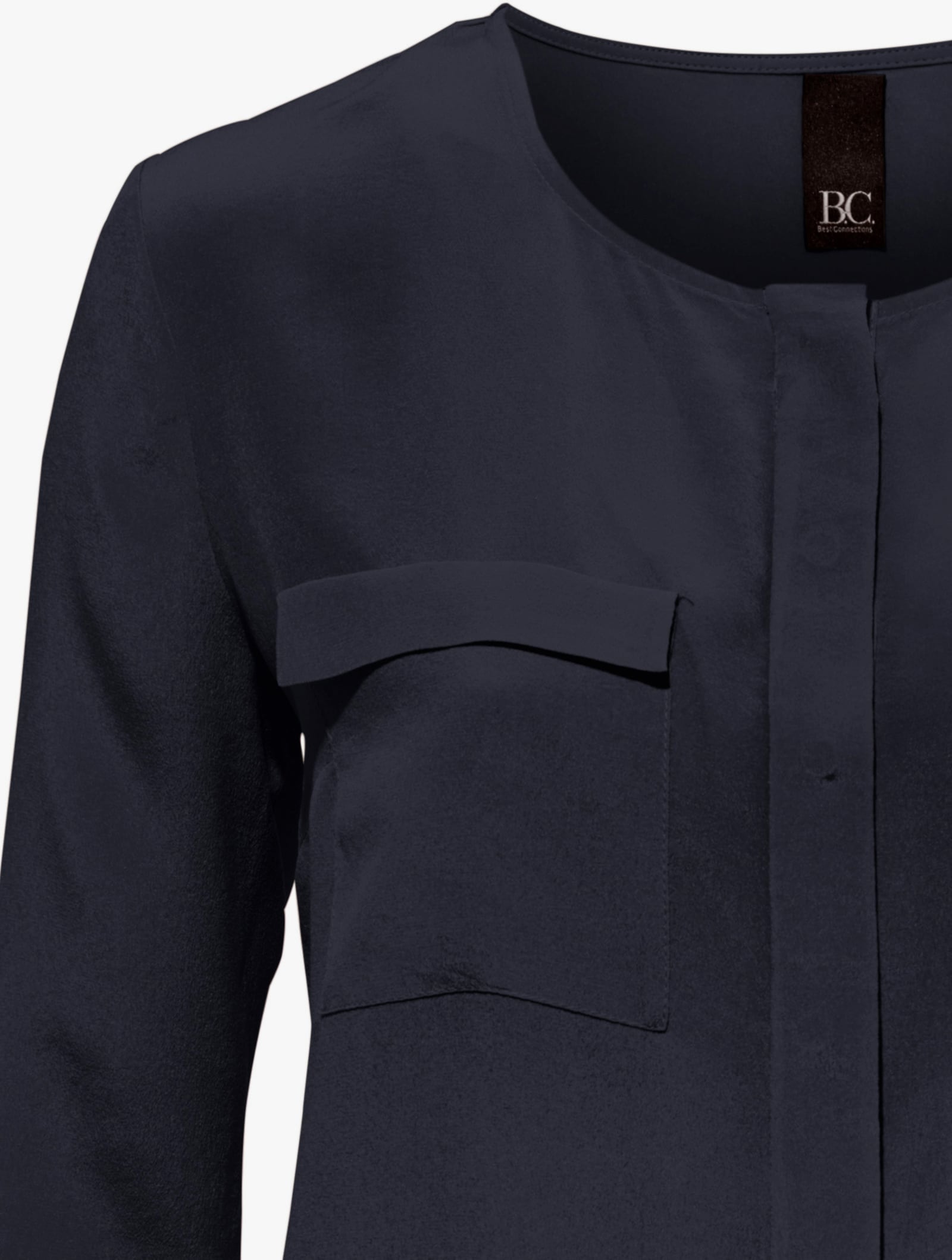 heine Seidenbluse mit mattem Glanz - marine