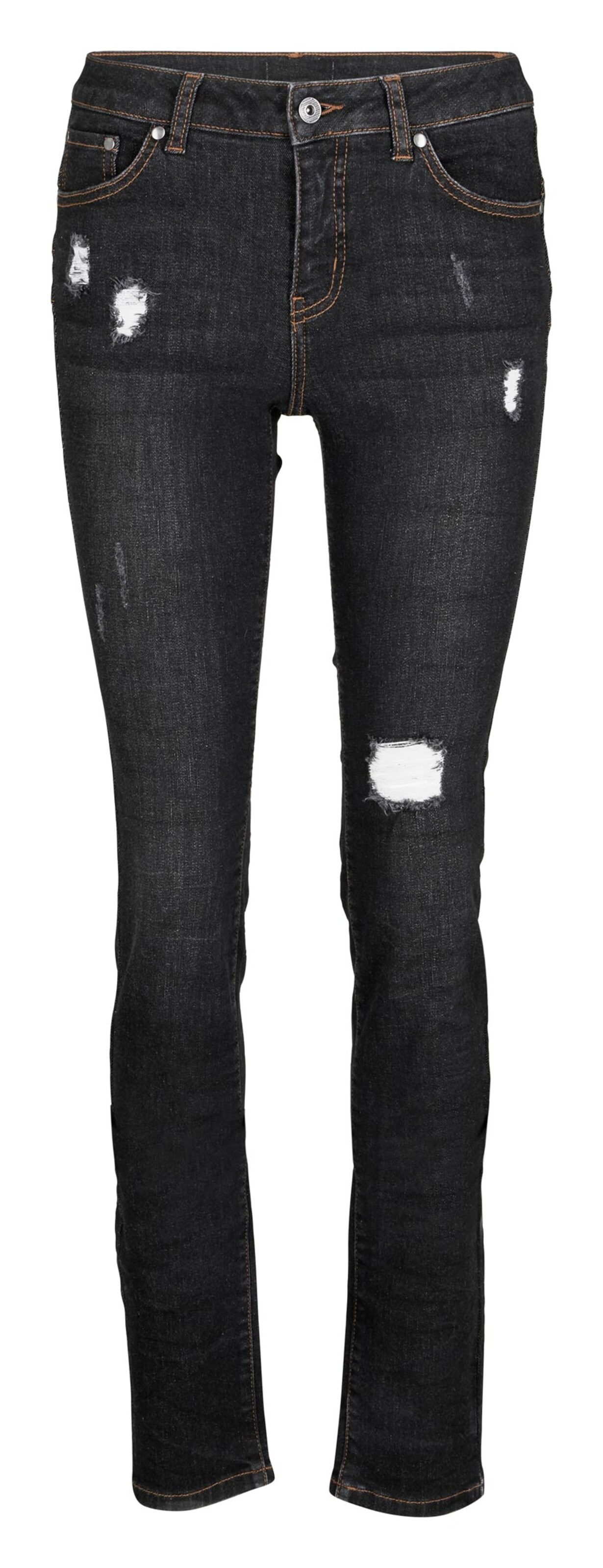 Damenmode Jeans Linea Tesini Push-up-Jeans in black denim Damenmode Jeans Linea Tesini Push-up-Jeans in black denim