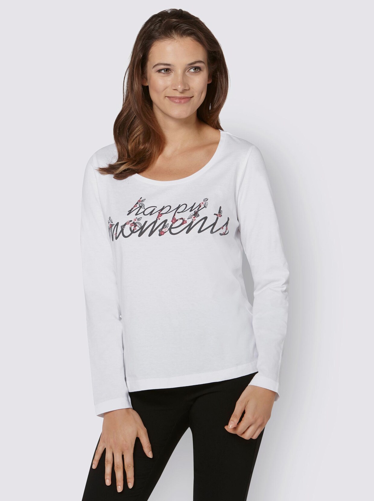 Langarmshirt - weiß