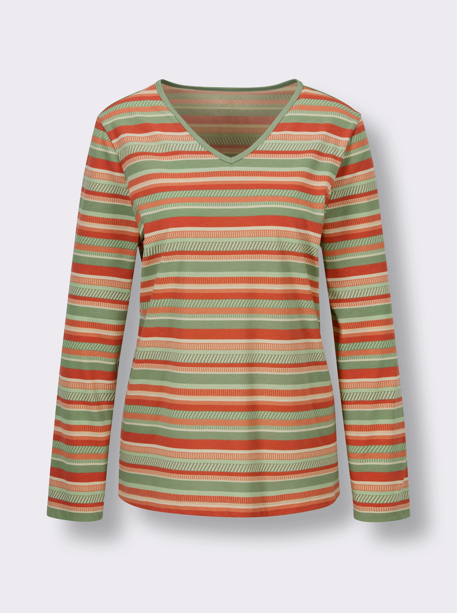 wäschepur Schlafanzug - eucalyptus-terra-gestreift