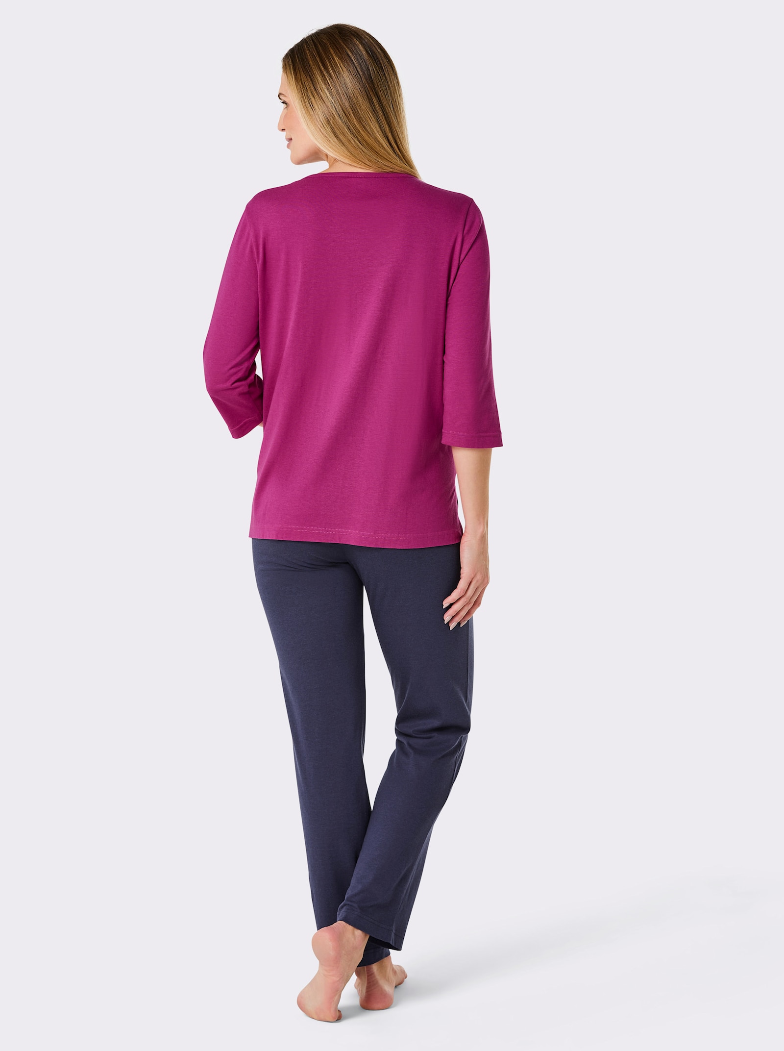 wäschepur Schlafanzug - magenta-marine