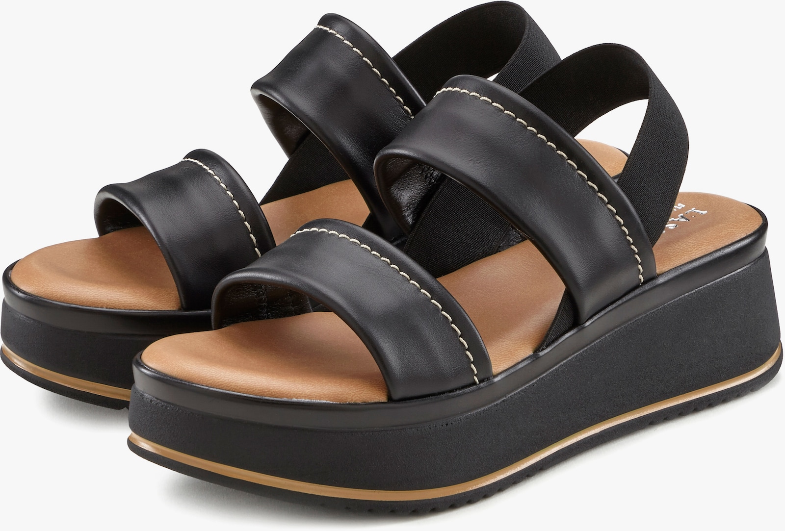 LASCANA Plateausandaletten - schwarz