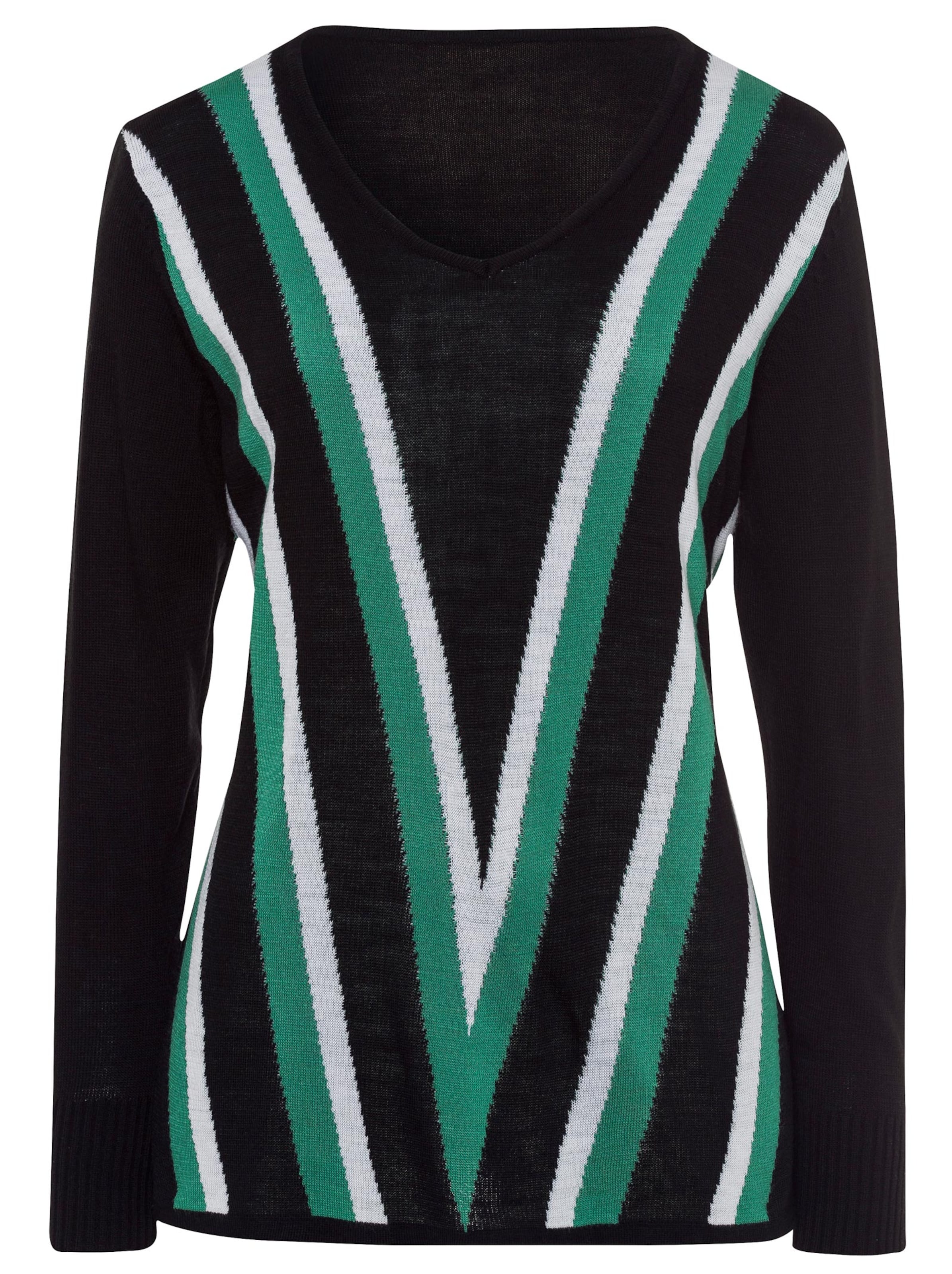 Pullover - grün-gestreift