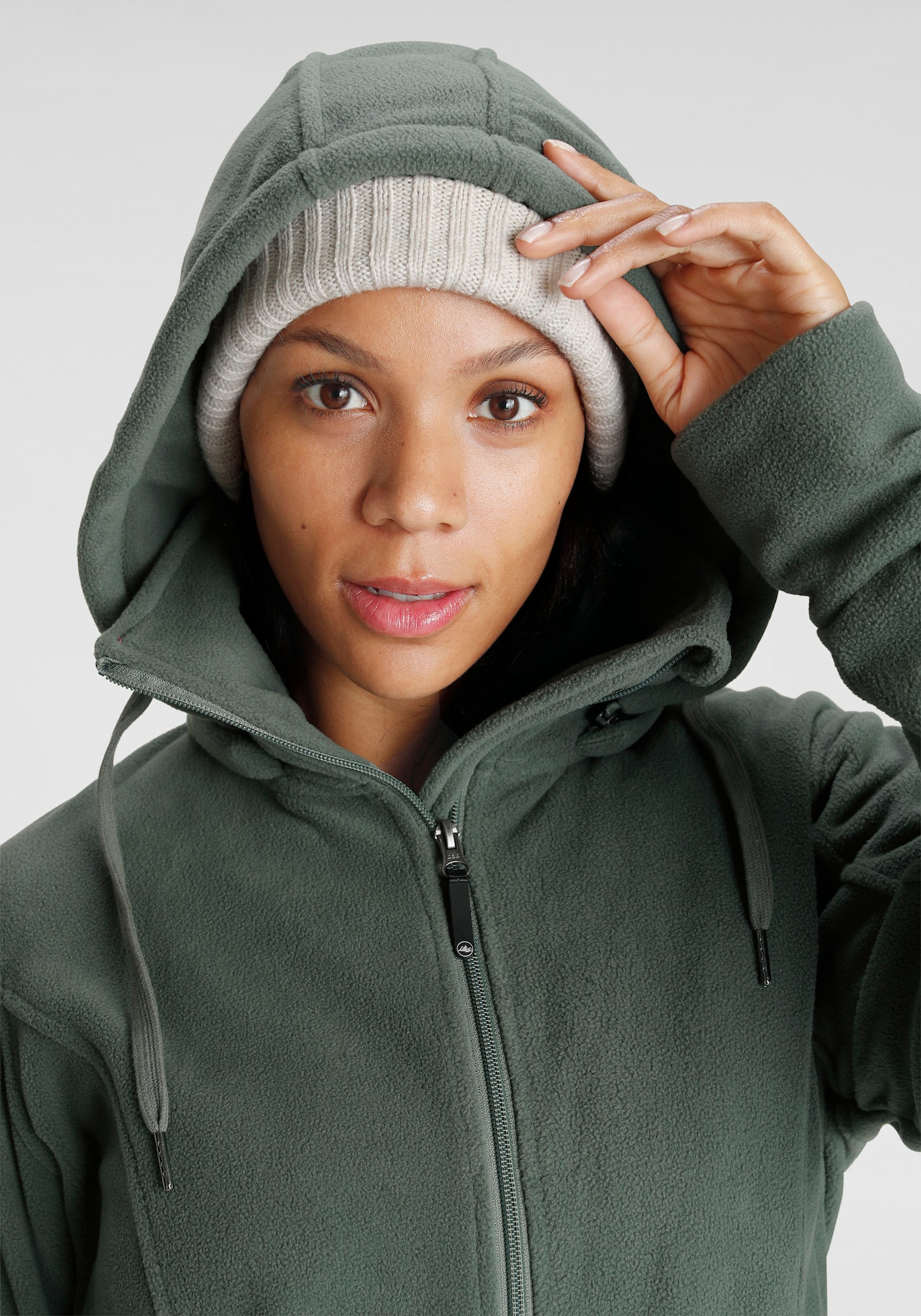 Polarino Fleecejacke - salbeigrün