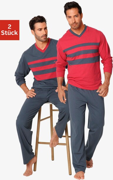 le jogger Pyjama - rood, grijs