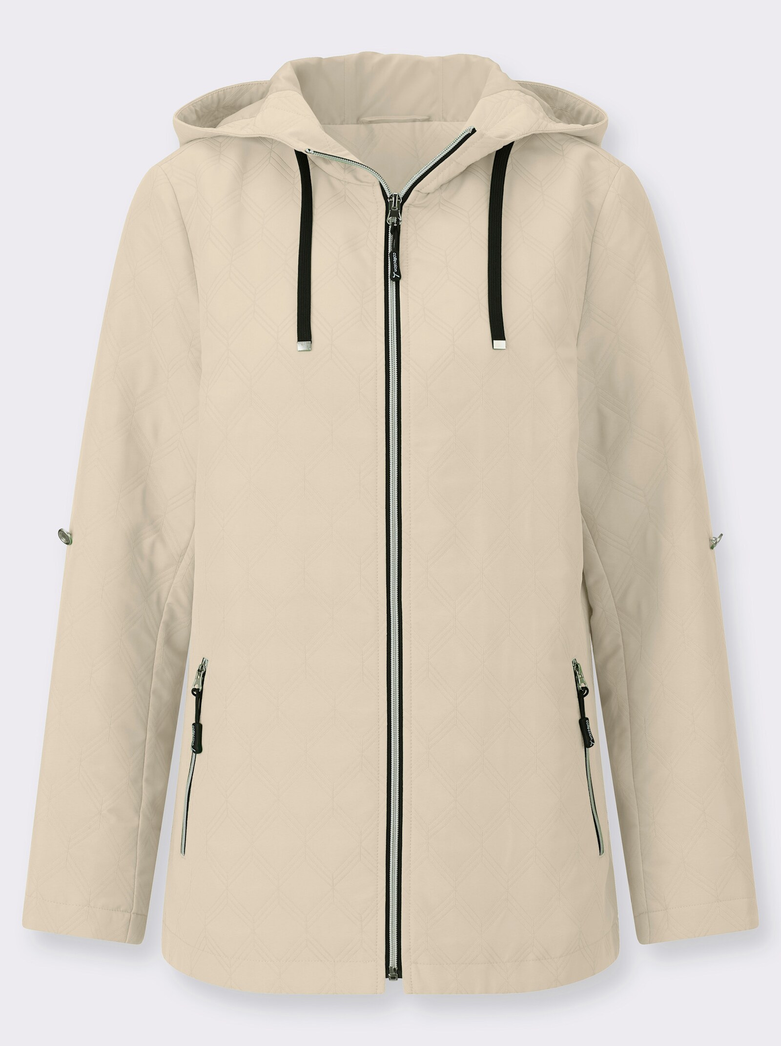 Steppjacke mit Krempelfunktion - sand
