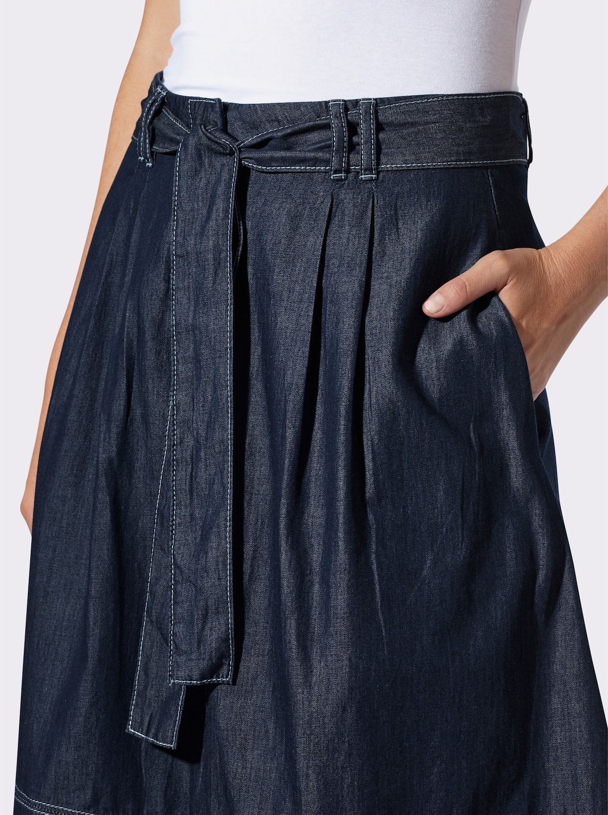 heine Jeansrock - blue-stone-washed