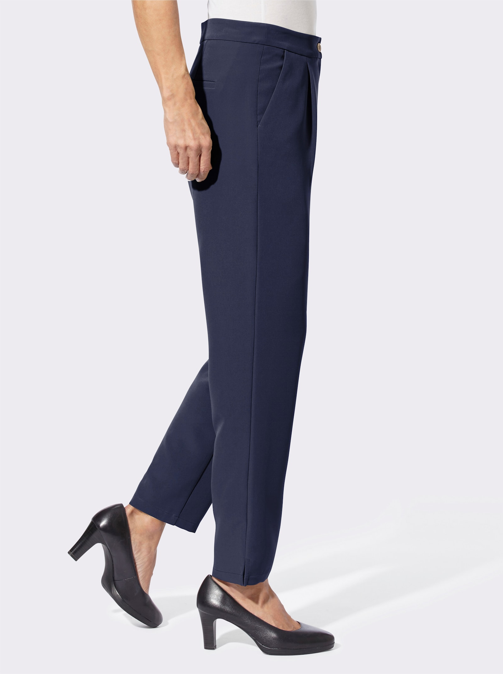 Stretchbroek in kofferkwaliteit - marine