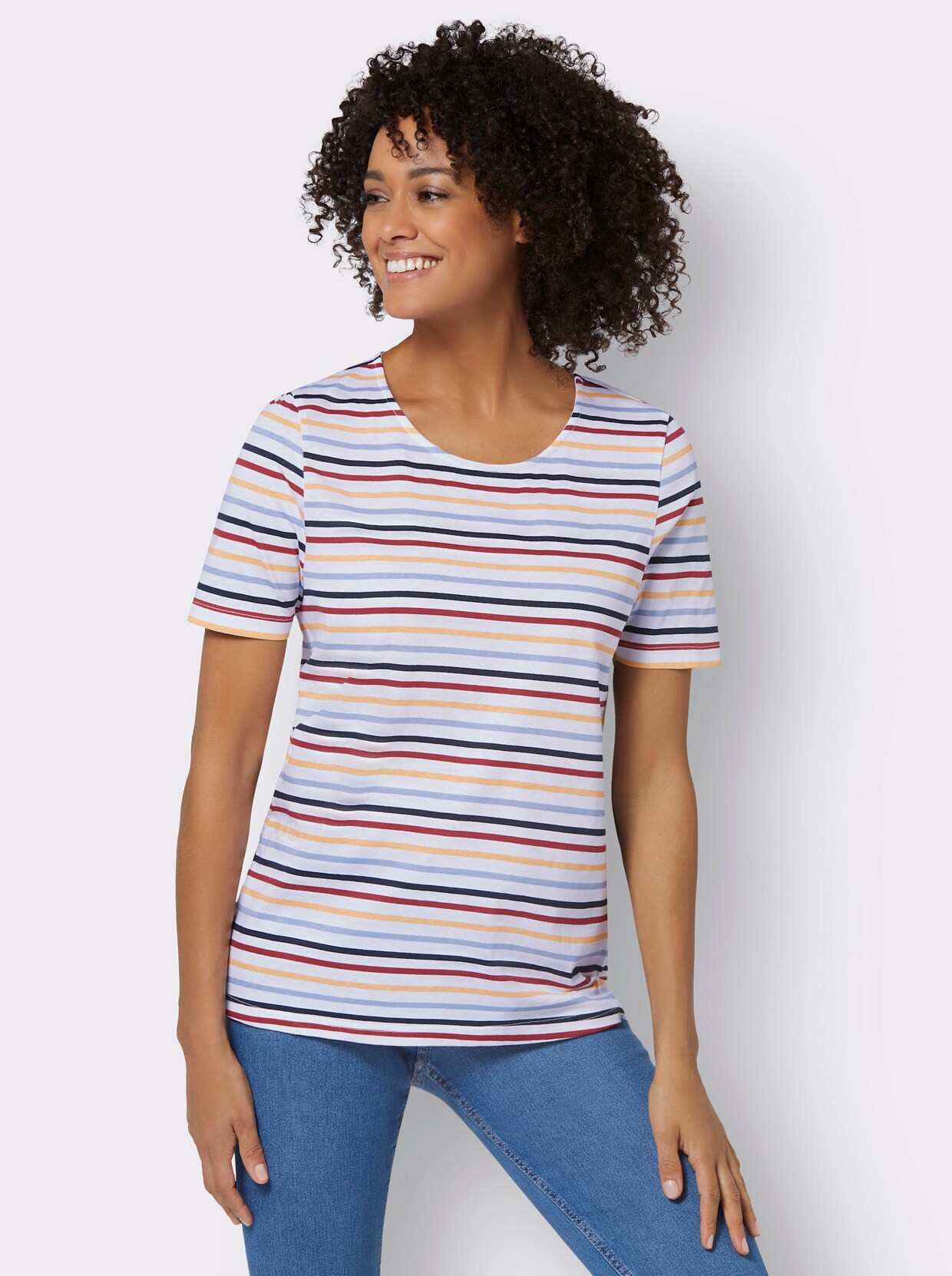 Gestreept shirt - ecru gestreept