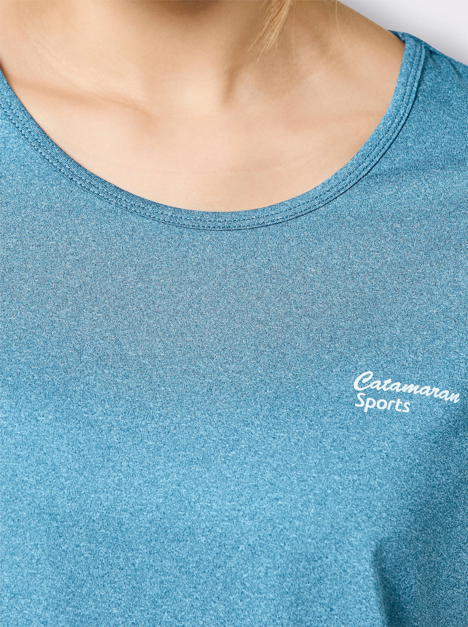 Catamaran Sports Funktionsshirt , atmungsaktiv und schnell trocknend - aqua-meliert