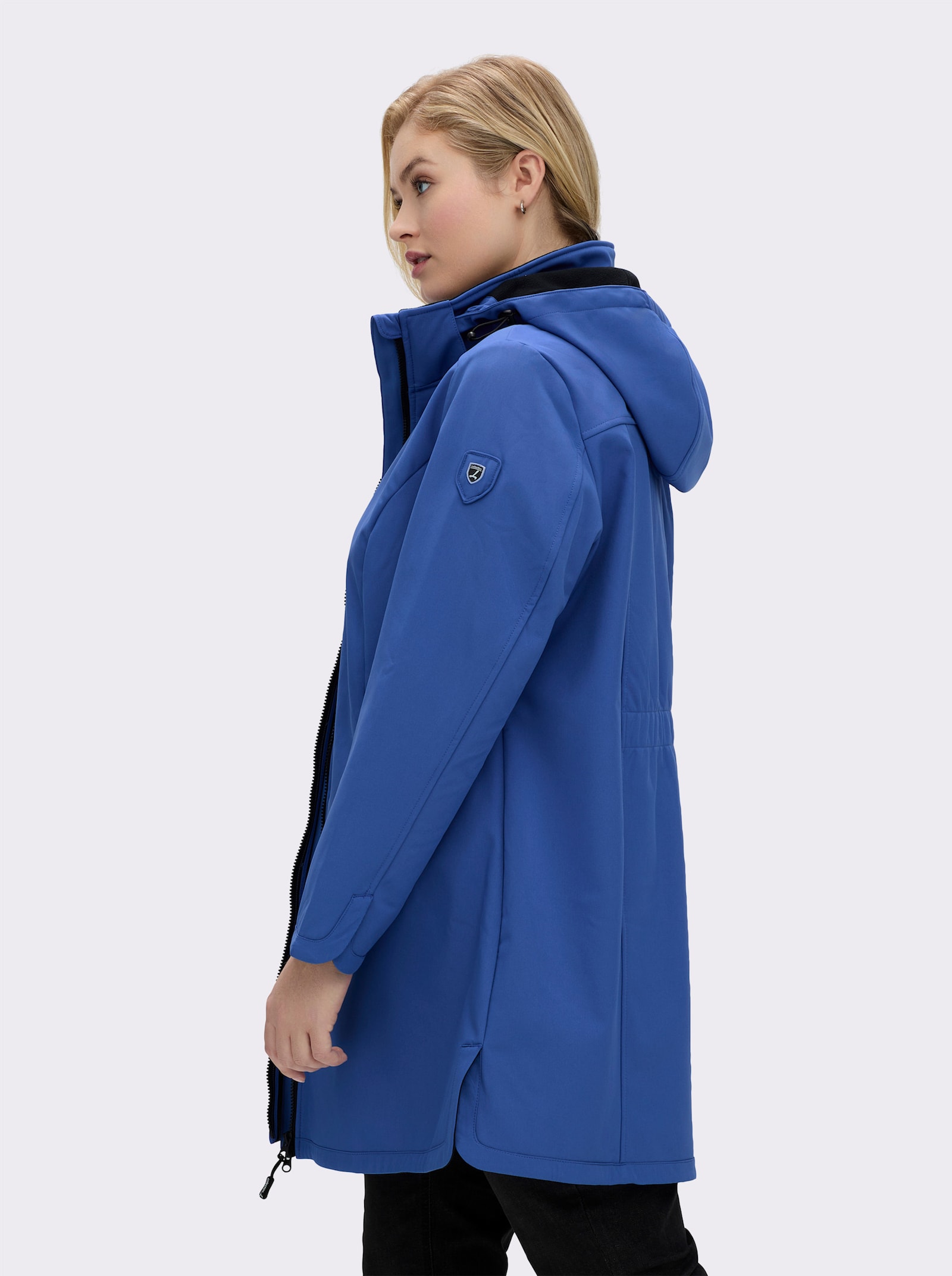 Softshelljacke mit Gummizug im Rücken - royalblau
