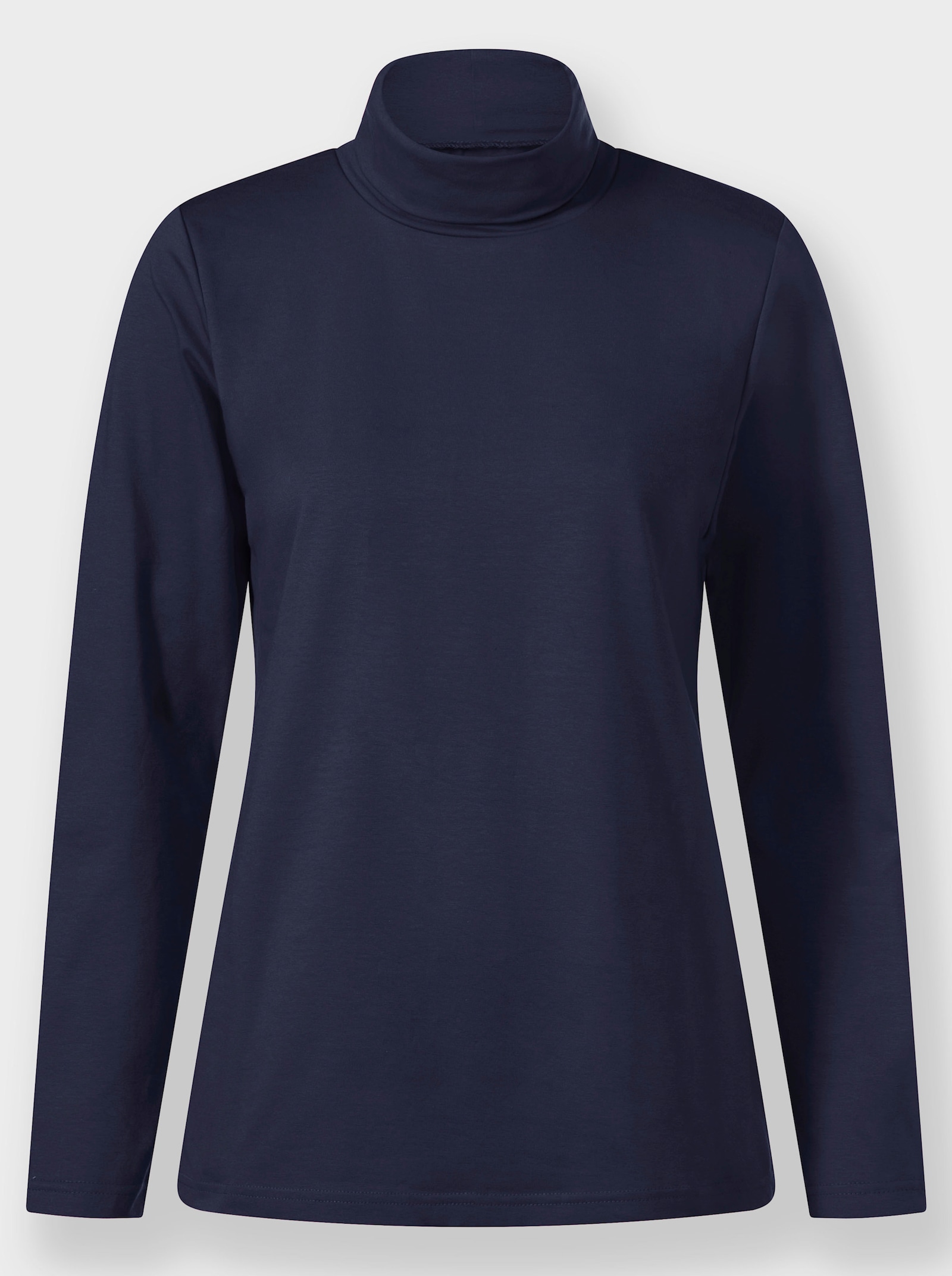Rollkragenshirt mit zertifizierter Baumwolle - marine