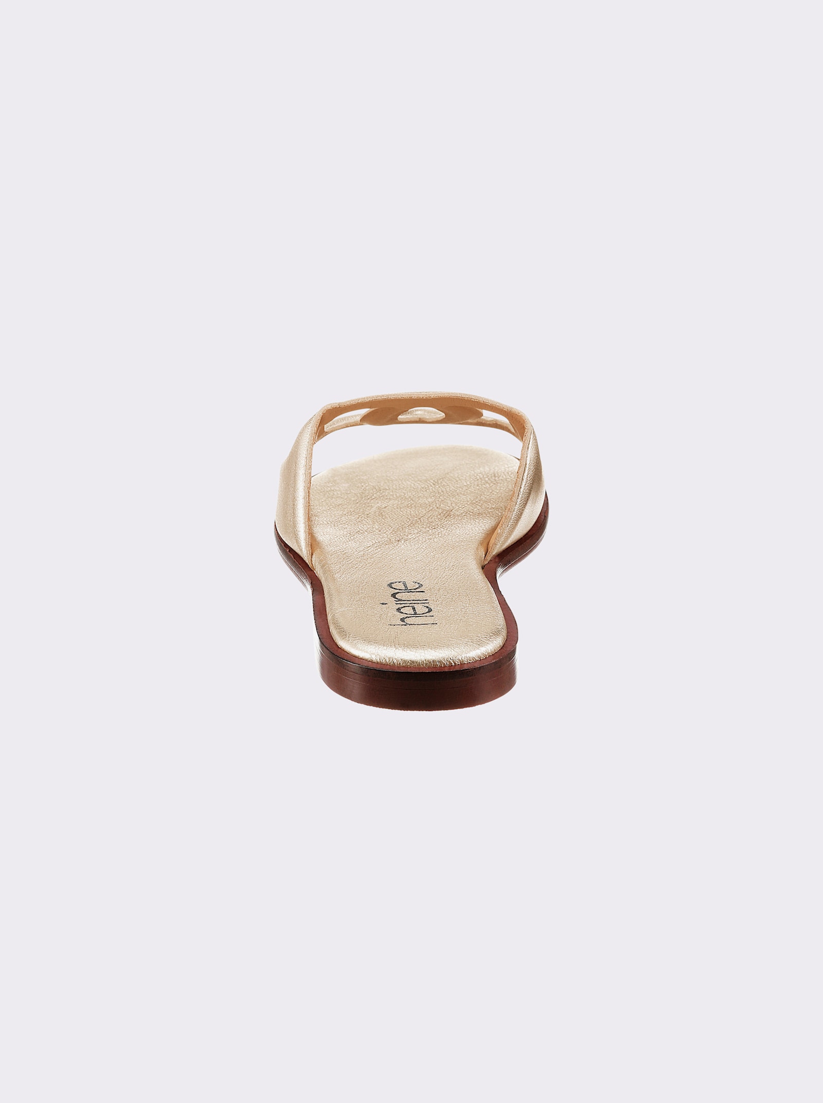 heine Pantolette mit Cut-Out-Muster - goldfarben
